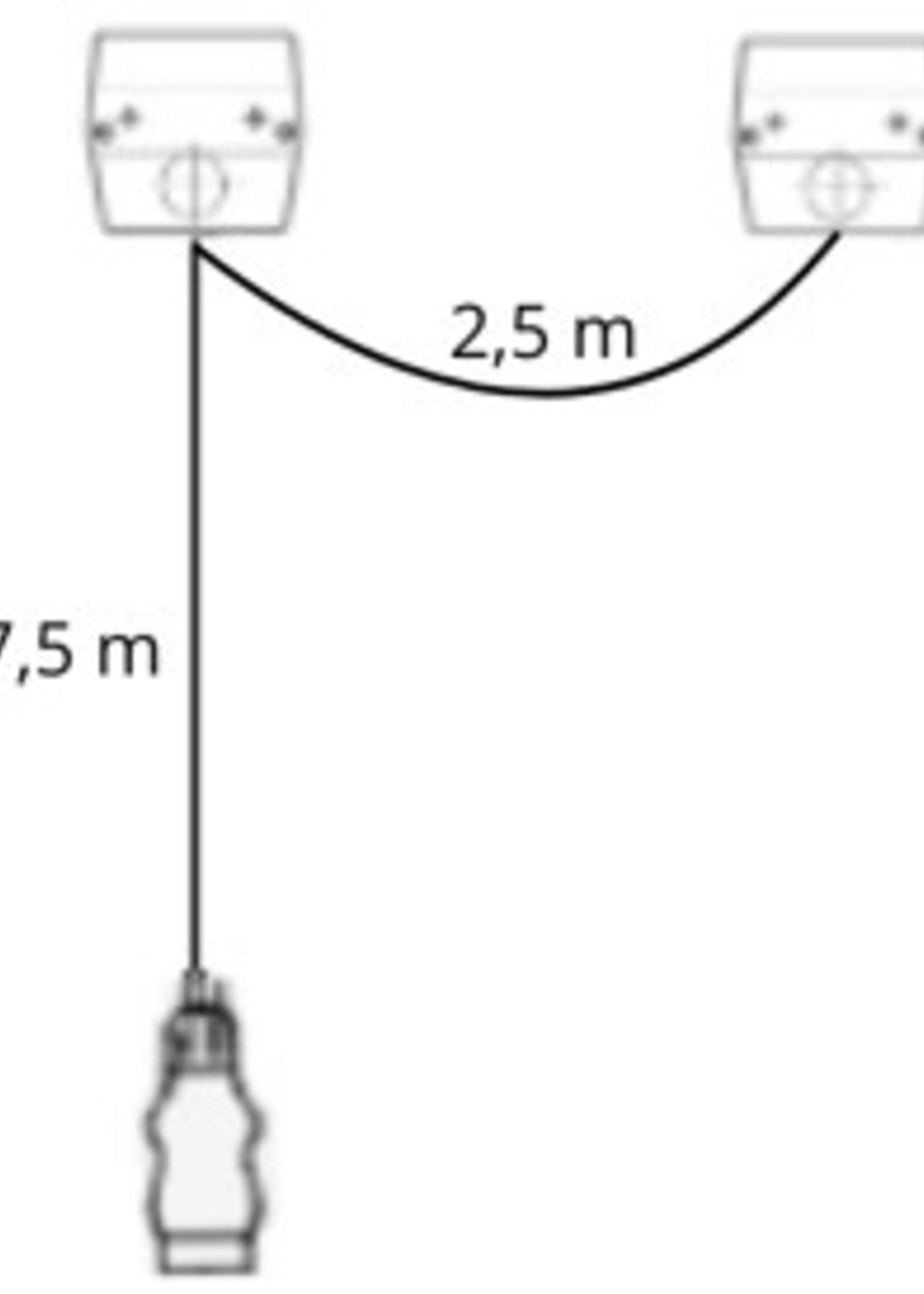 Cantonal Magnetische verlichtingsset  met 7,5 meter hoofdkabel - ideaal voor bootrailers