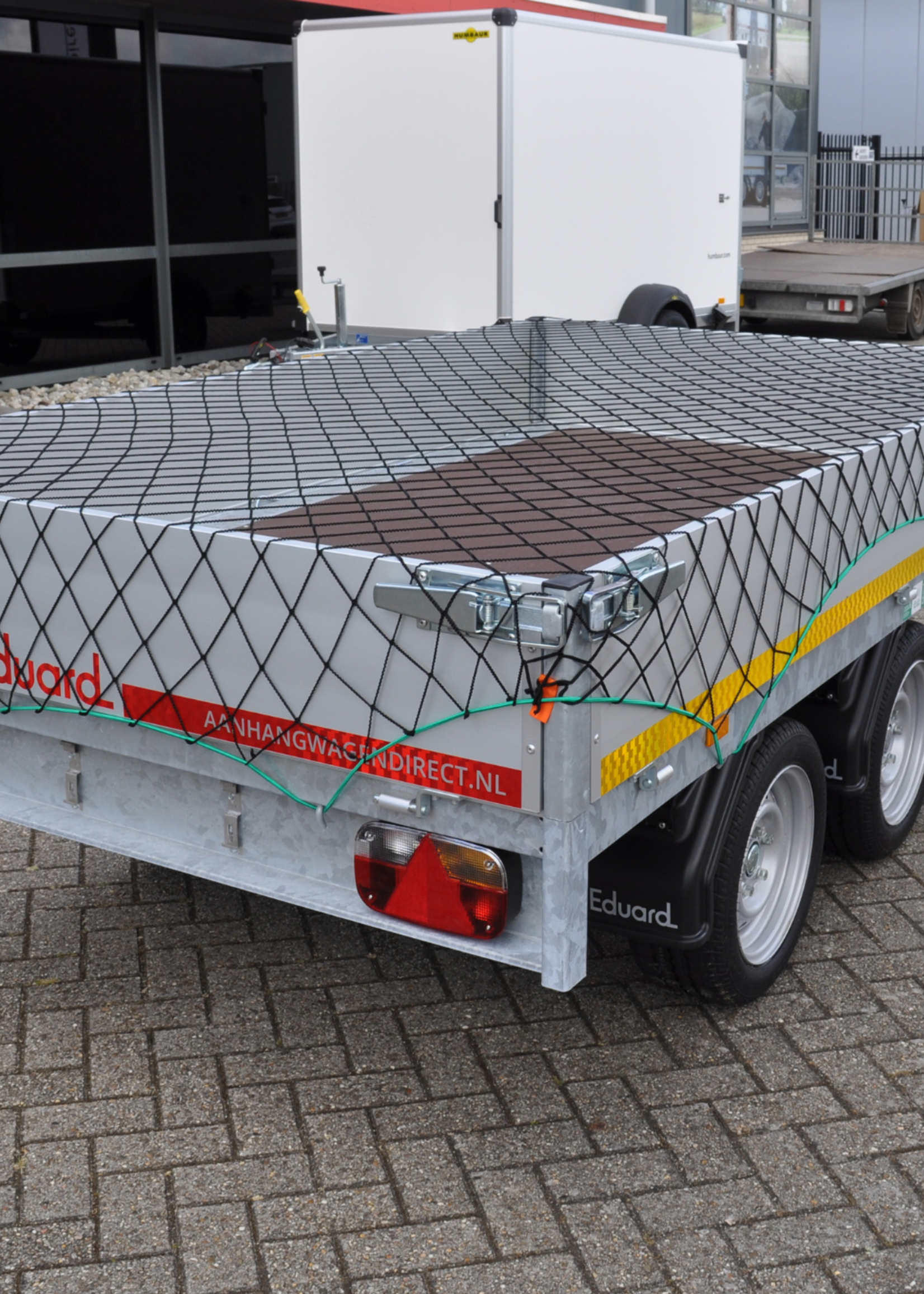 Cantonal Elastisch Aanhangernet - Zwart - 1-2 x 2-3 meter - Rekbaar maasnet  - Inclusief elastiek rondom - UV bestendig