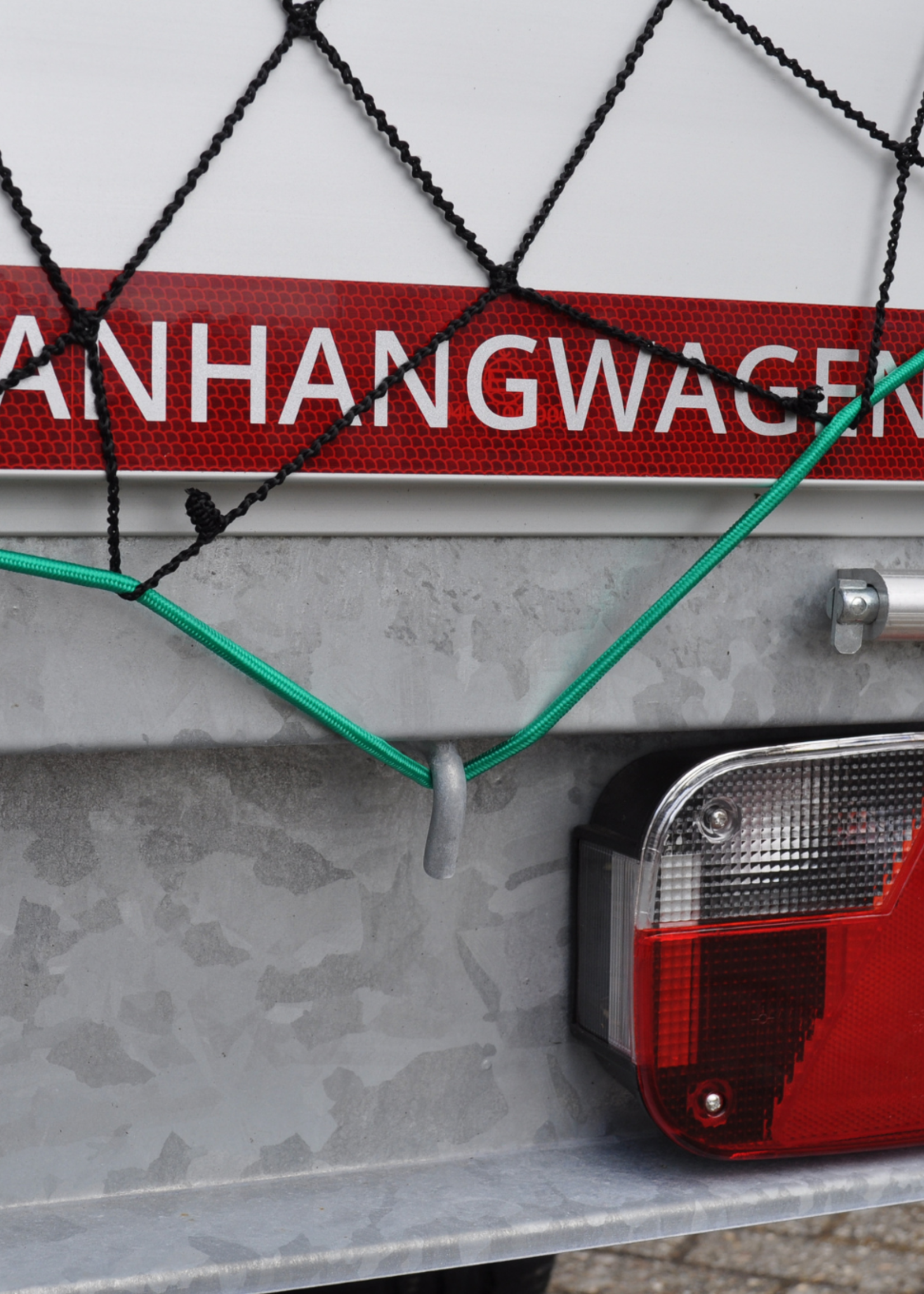 Cantonal Elastisch Aanhangernet - Zwart - 1-2 x 2-3 meter - Rekbaar maasnet  - Inclusief elastiek rondom - UV bestendig