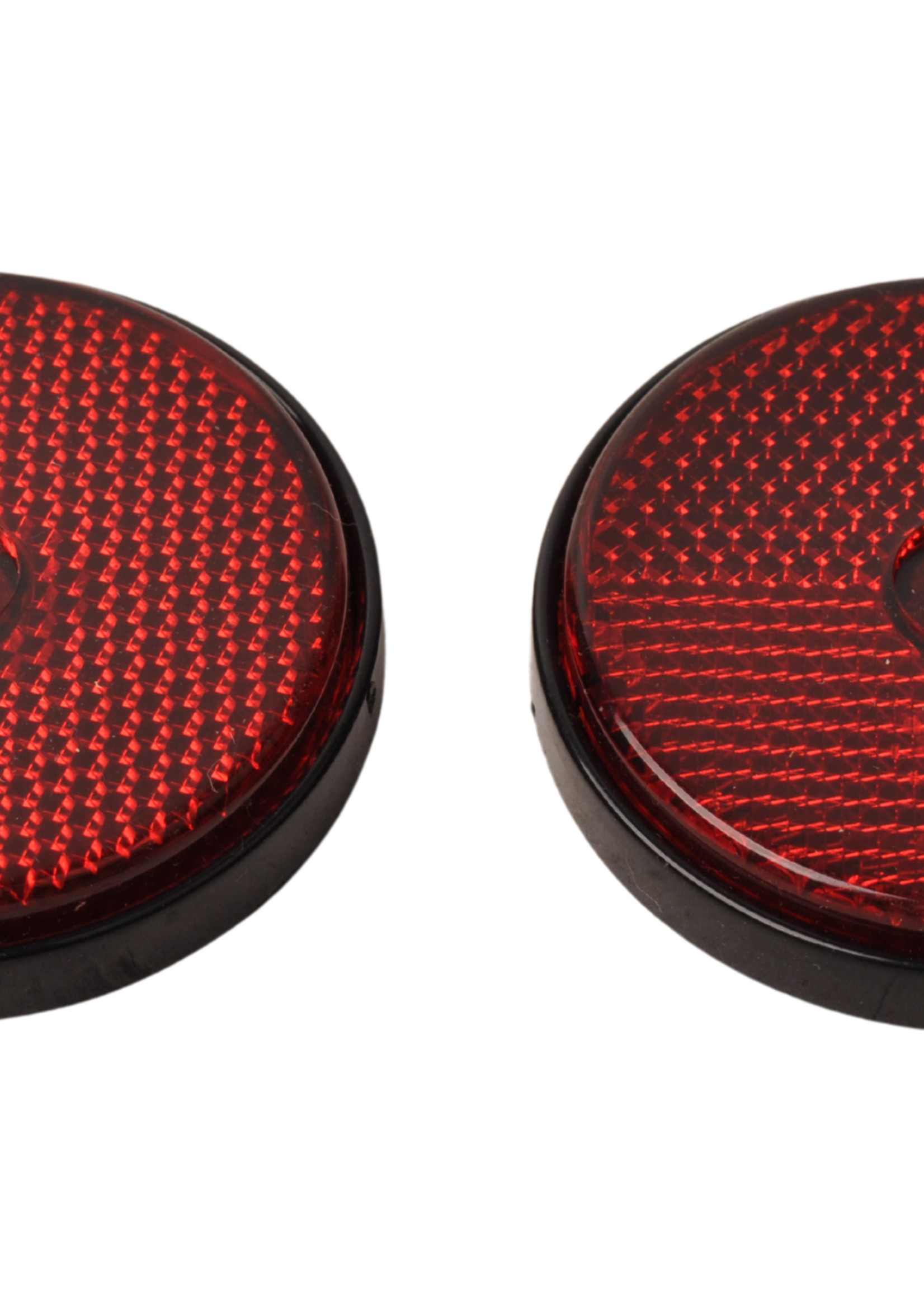 Cantonal Rode reflector 60 mm schroefgaten rond - 2 stuks
