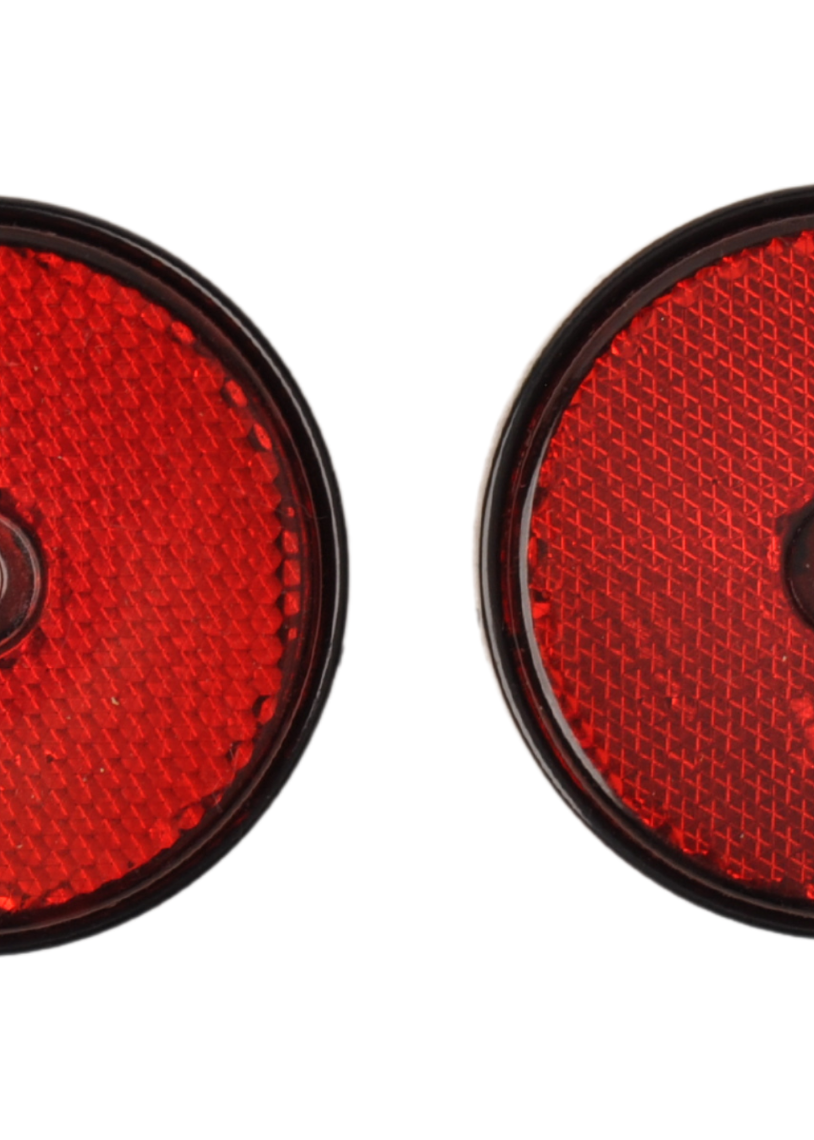 Cantonal Rode reflector 60 mm schroefgaten rond - 2 stuks