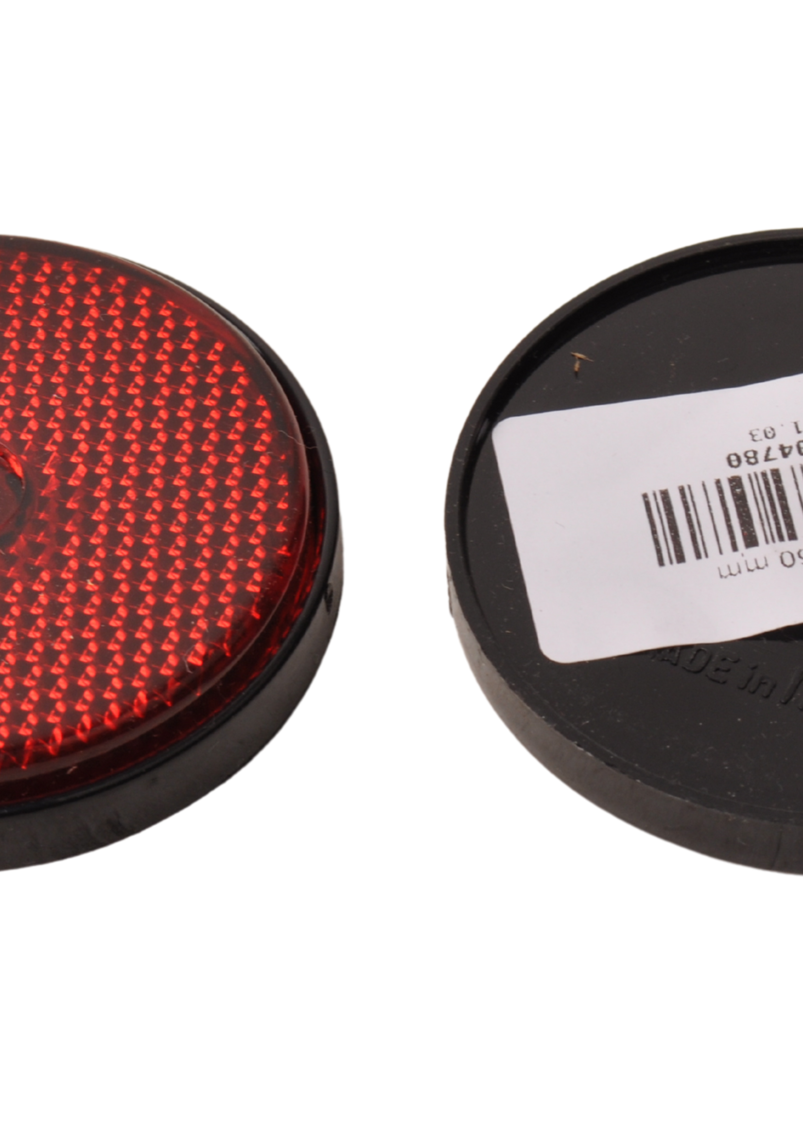 Cantonal Rode reflector 60 mm schroefgaten rond - 2 stuks