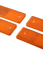 WAS Oranje/gele reflector 96x42 mm - zelfklevend - 4 stuks