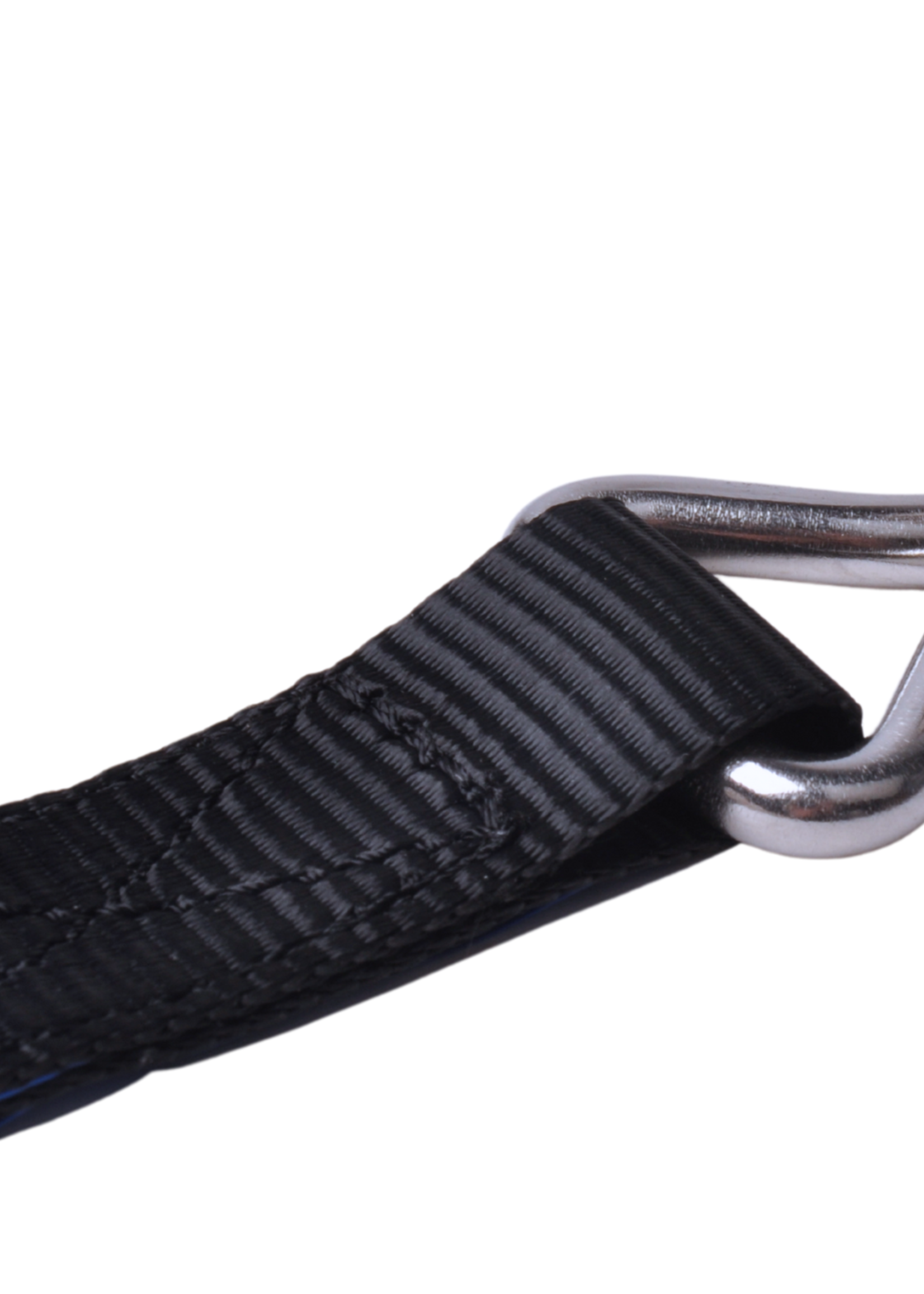 Cantonal Spanband set van 2 stuks  zwart 570x2,5 cm (400 kg) - met RVS haak en ratel