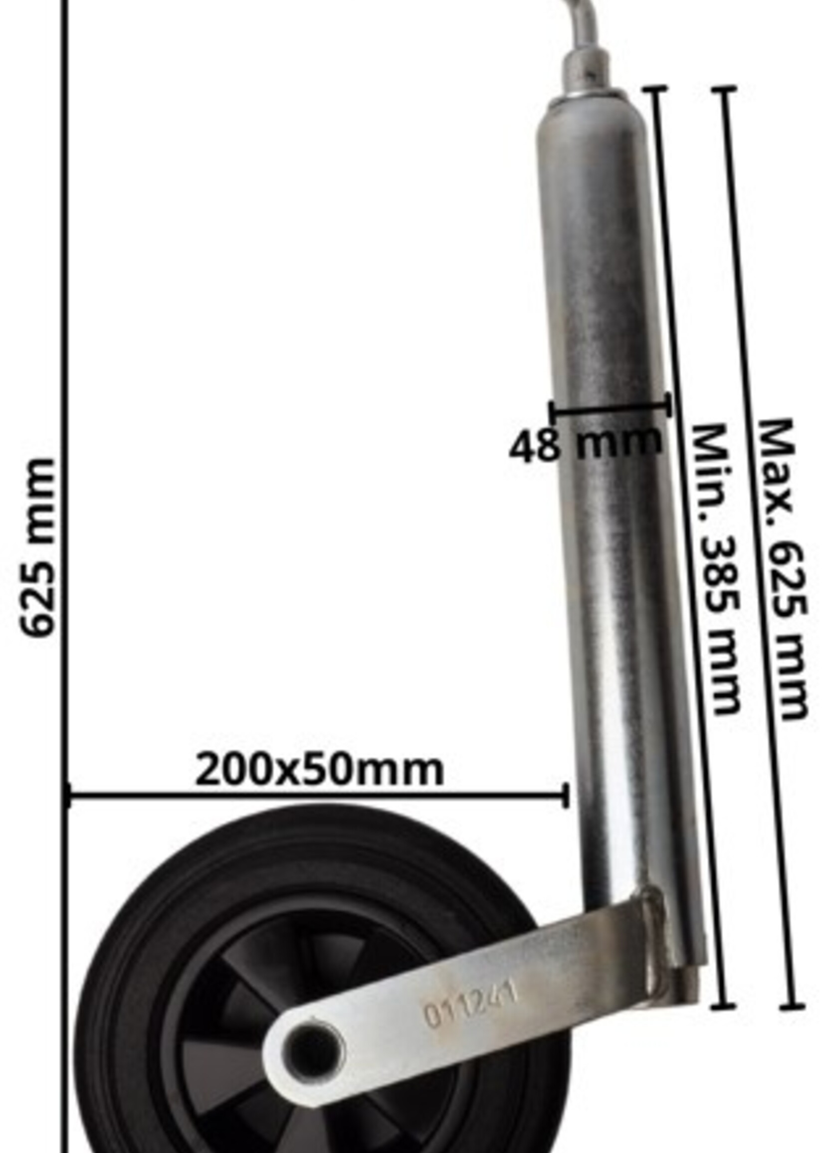 AL-KO Neuswiel Compact Alko, rond diameter 48 mm, kunststof velg met massief rubber wiel