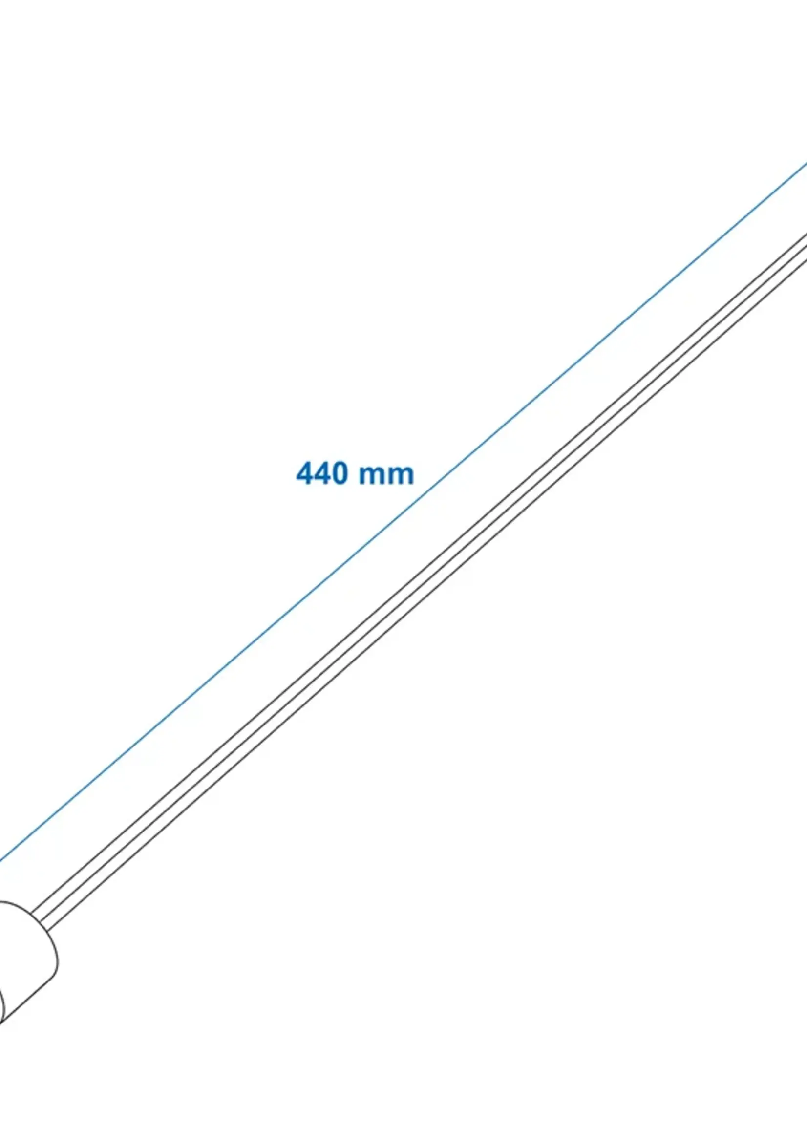 ProPlus Verlengadapter 440 mm / 19mm voor hoeksteun - geschikt voor bijna elk type caravan