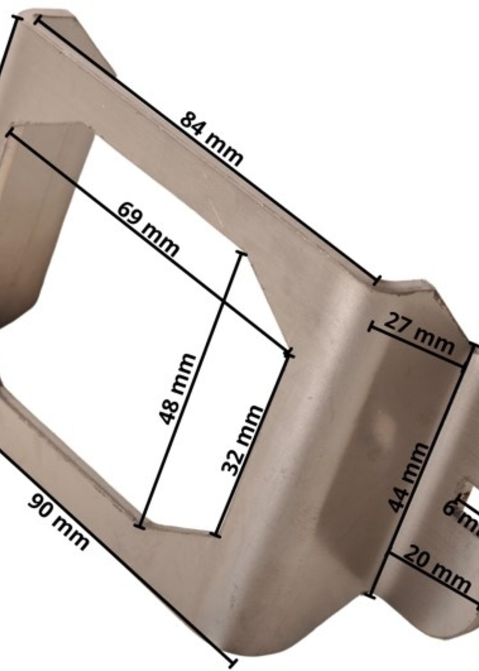 Cantonal Beschermrek Aspöck Flexipoint - Geschikt voor Flexipoint achterlichten - RVS - 130x64x27 mm