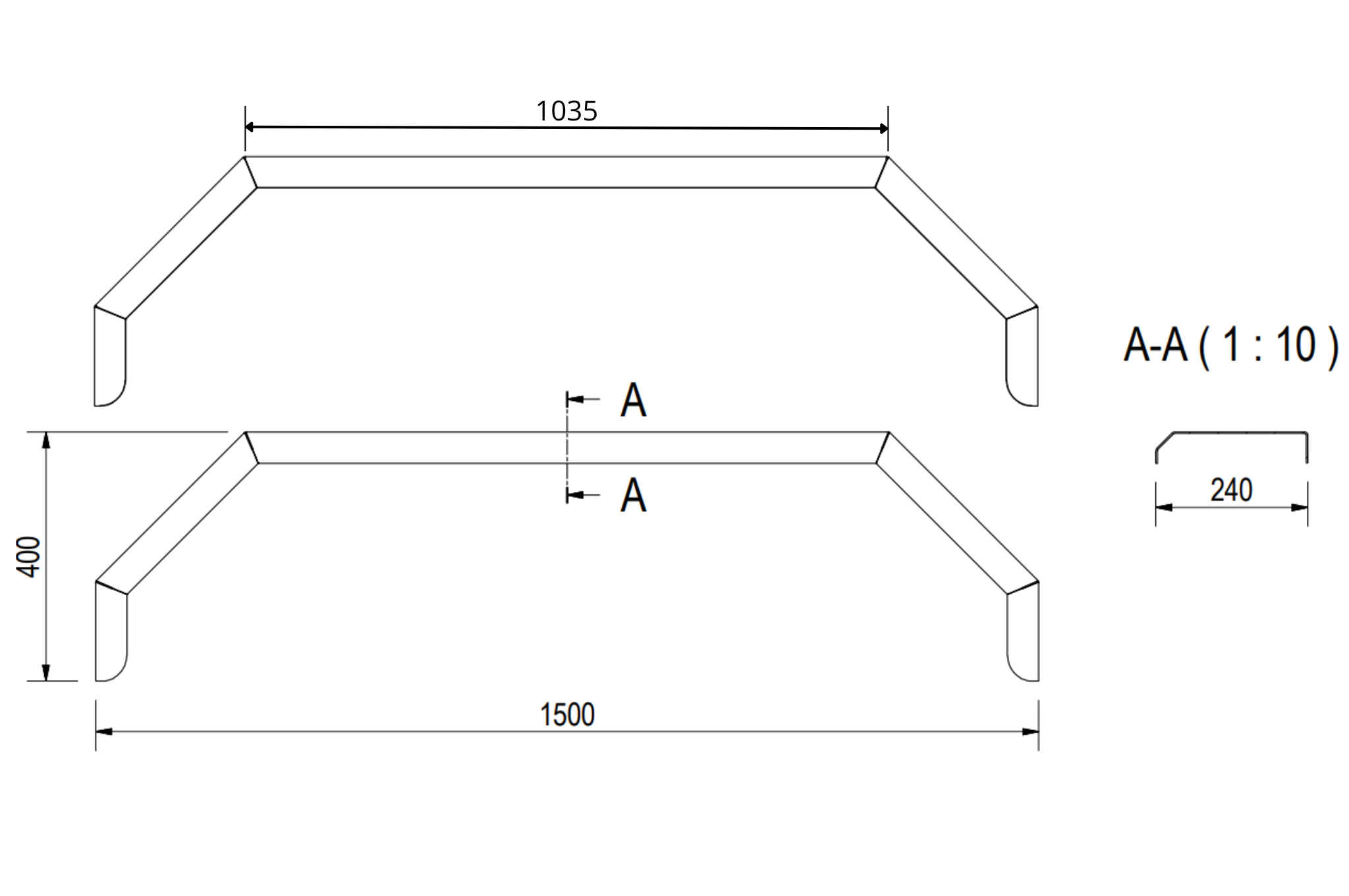 De Haan THMAQ 24150 - aluminium traanplaat spatbord