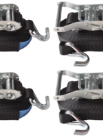 Cantonal Set van 4 spanbanden 600x3,5 cm - (3000 kg) - zwart
