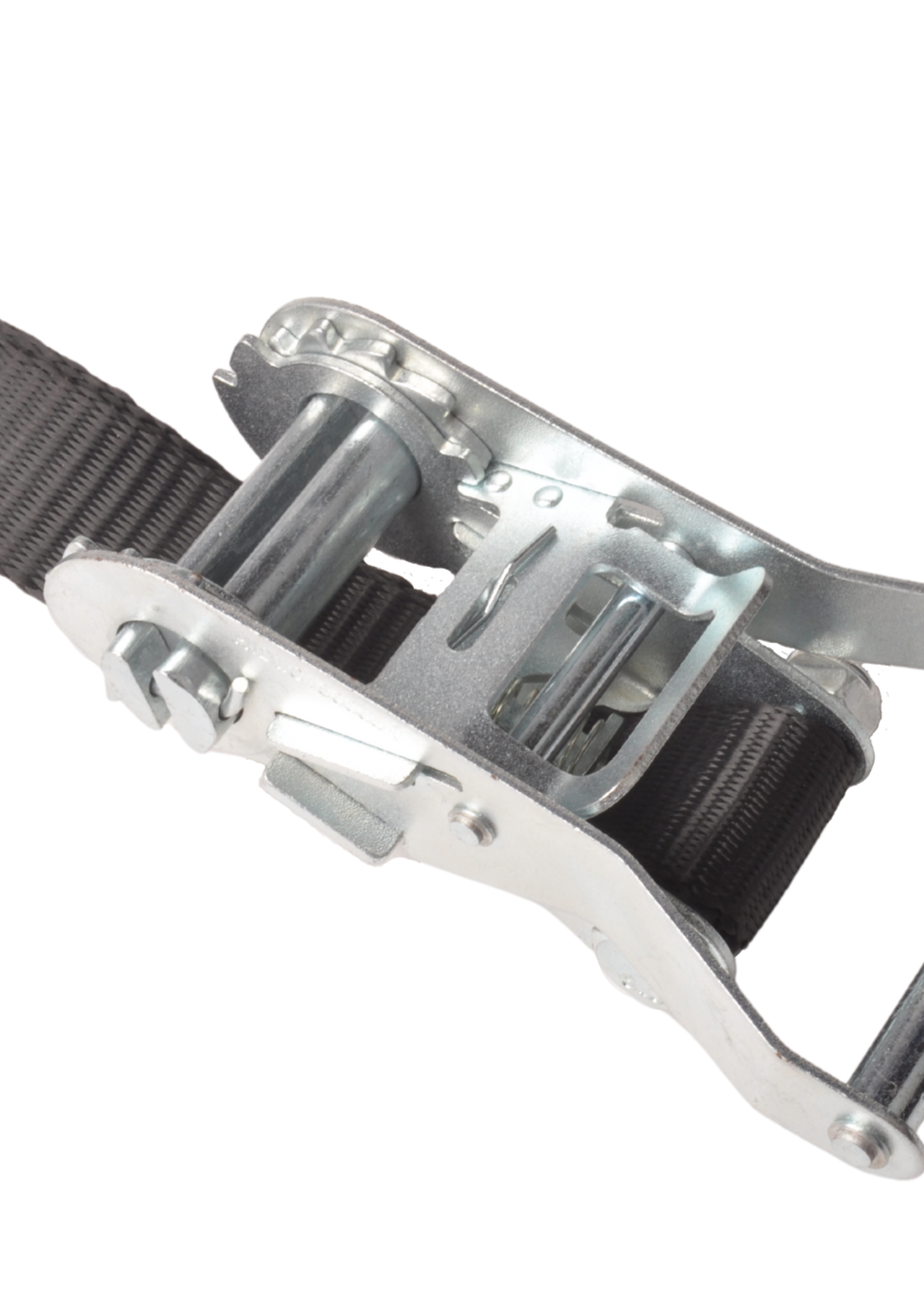 Cantonal Spanband set van 4 stuks 600x3,5 cm - zwart - breekbelasting 3000 kg