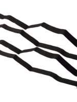 Cantonal Sjorbanden set van 4 stuks - zwart - 40x1,8cm