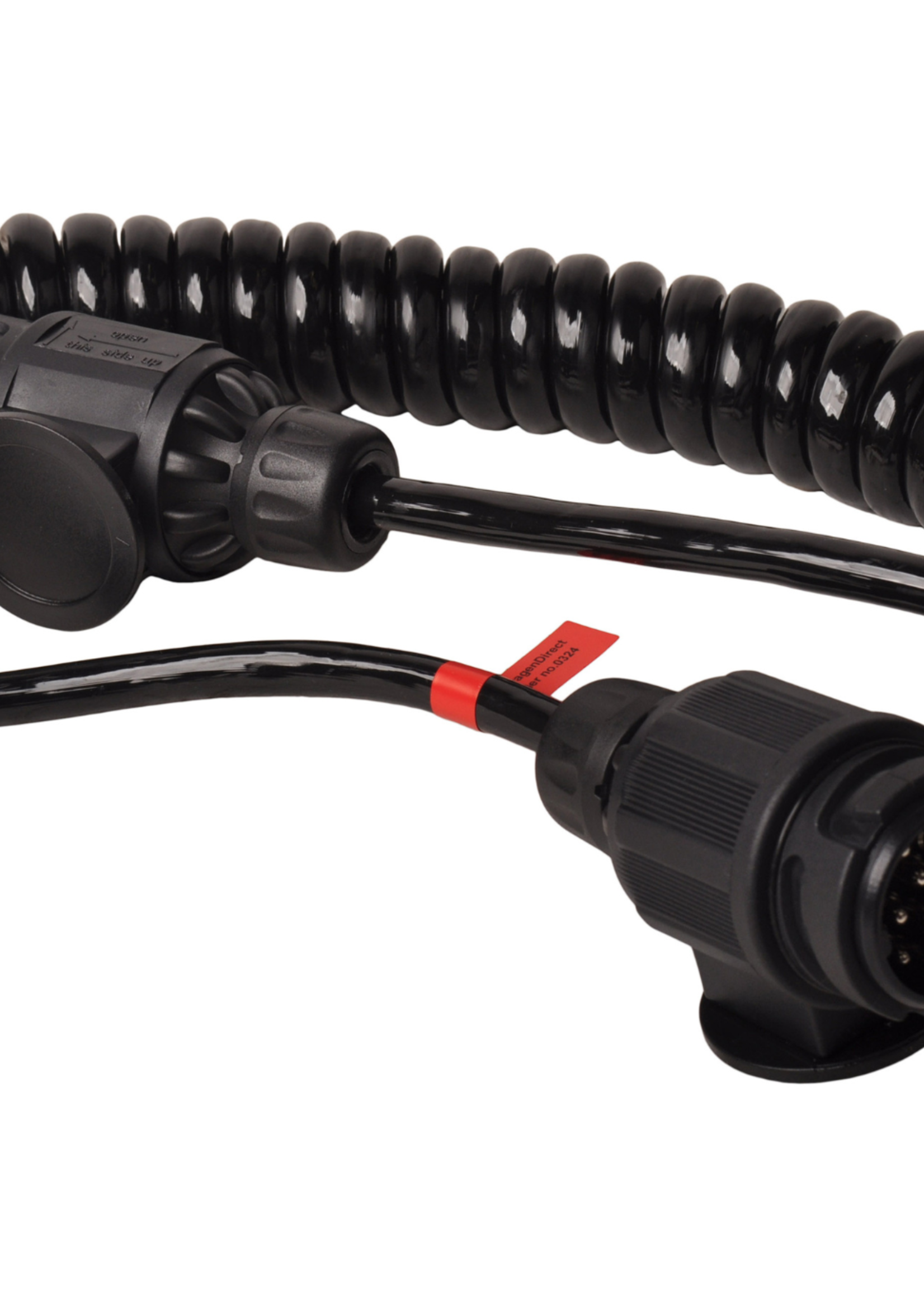 Cantonal Premium verloop spiraalkabel 13 aderig met 2x 13-polige stekker - 90 tot 250 cm