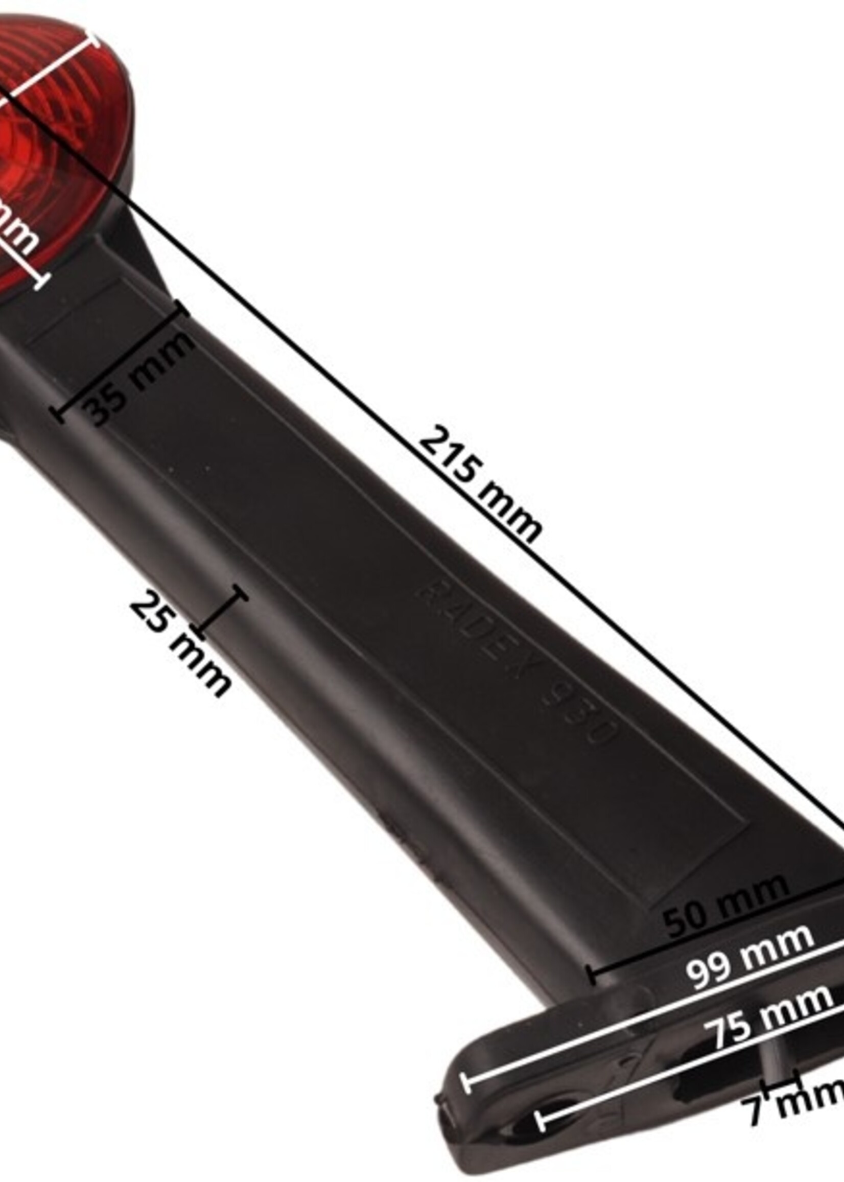 Radex LED Markeringslicht rood/wit  PN 930 met 20 cm kabel