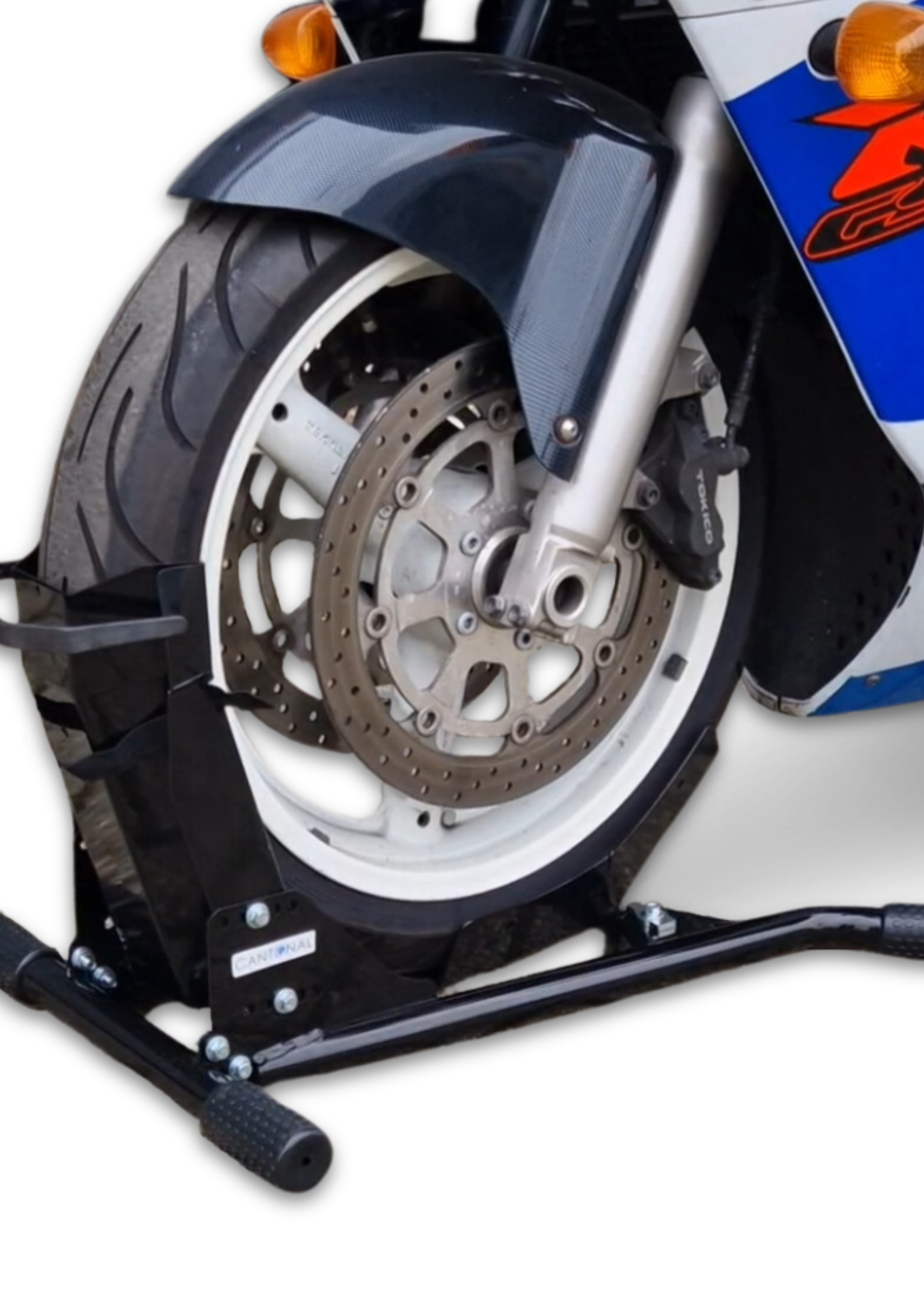 Cantonal Inrijklem motor - 15 t/m 19 inch - 90 t/m 130 mm - motorsteun voor motoren, crossmotoren & scooters