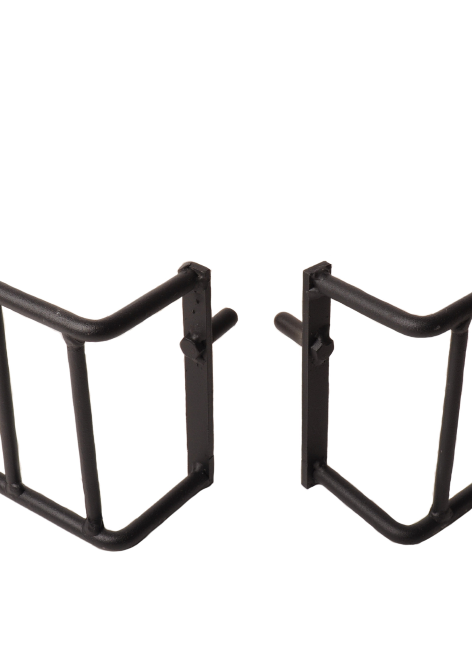 Cantonal Set van 2 zwarte stalen beschermrekken - 250x140x65 mm - geschikt voor grote achterlichten