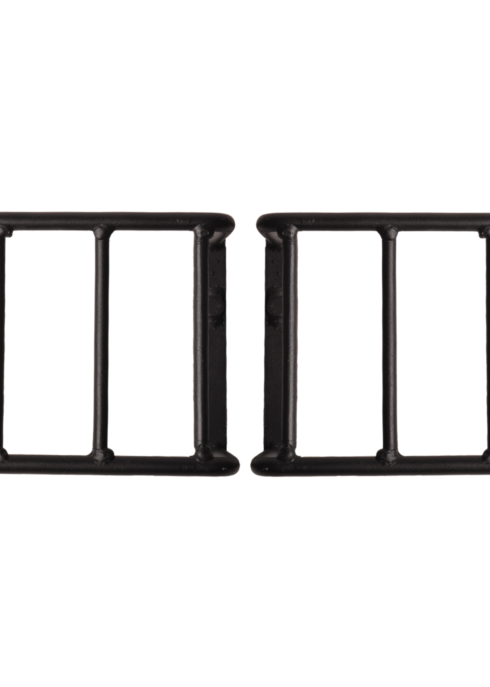 Cantonal Set van 2 zwarte stalen beschermrekken - 250x140x65 mm - geschikt voor grote achterlichten