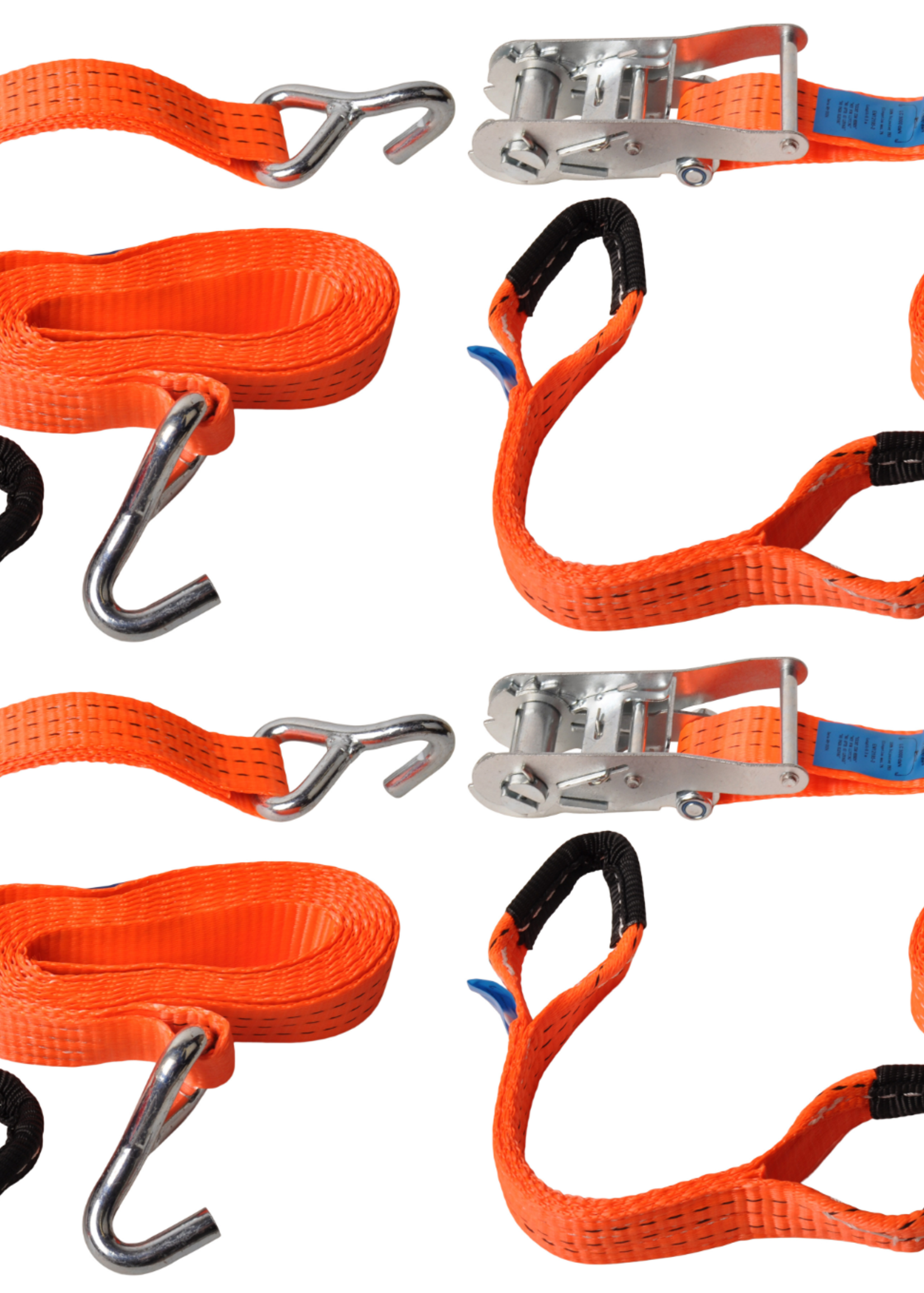 Cantonal Set van 4 spanbanden voor autoambulance - 330x3,6 cm (3000 kg)