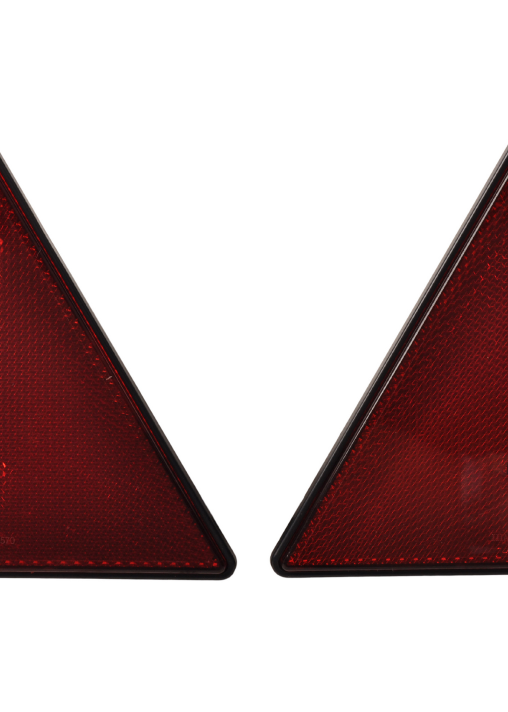 Cantonal Rode driehoek reflector - 153x130 mm - h.o.h. afstanden 70 mm - 2 stuks
