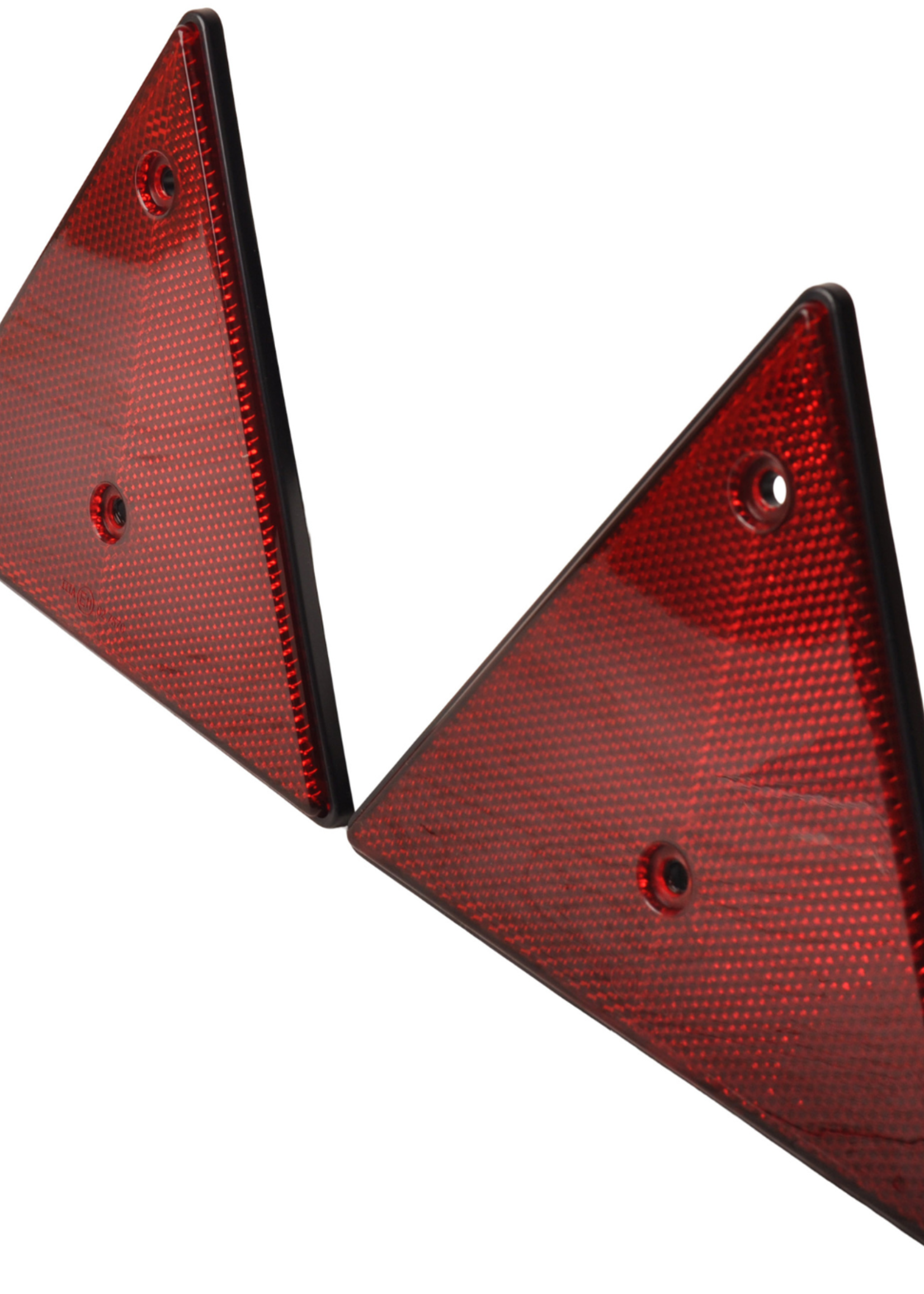 Cantonal Rode driehoek reflector - 153x130 mm - h.o.h. afstanden 70 mm - 2 stuks