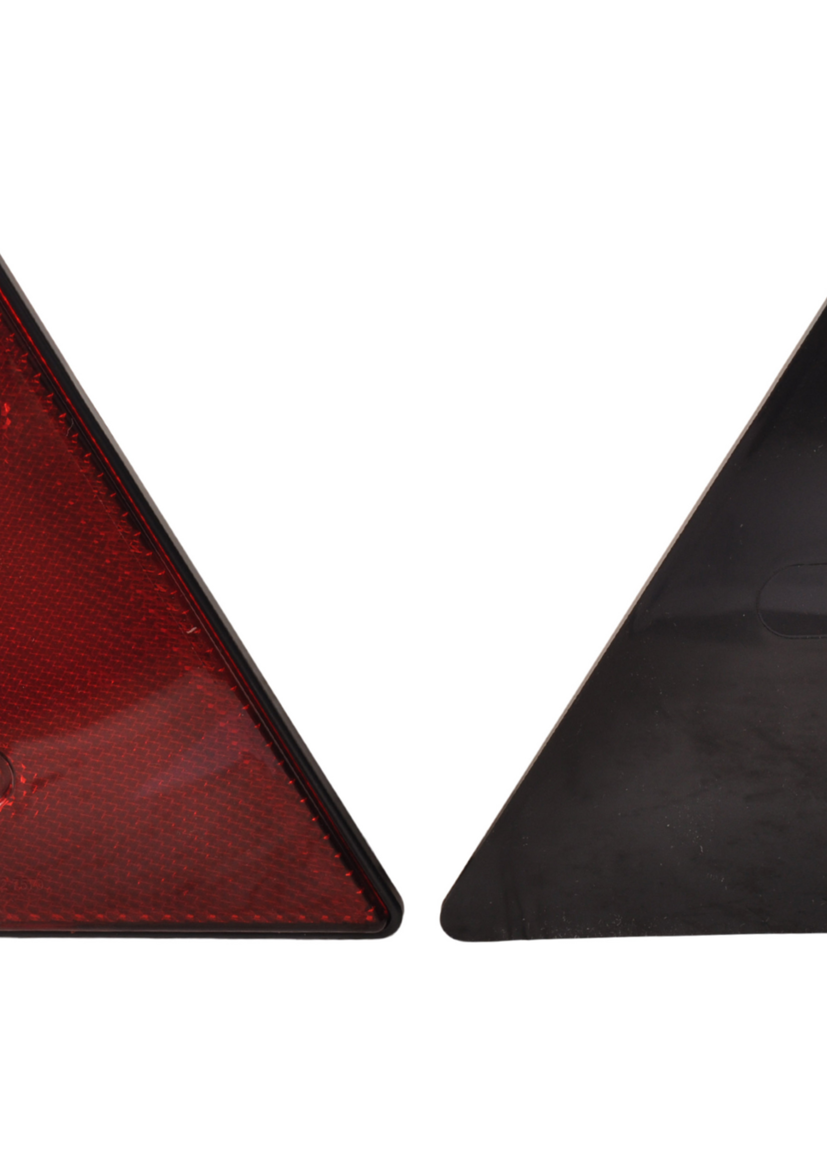 Cantonal Rode driehoek reflector - 153x130 mm - h.o.h. afstanden 70 mm - 2 stuks