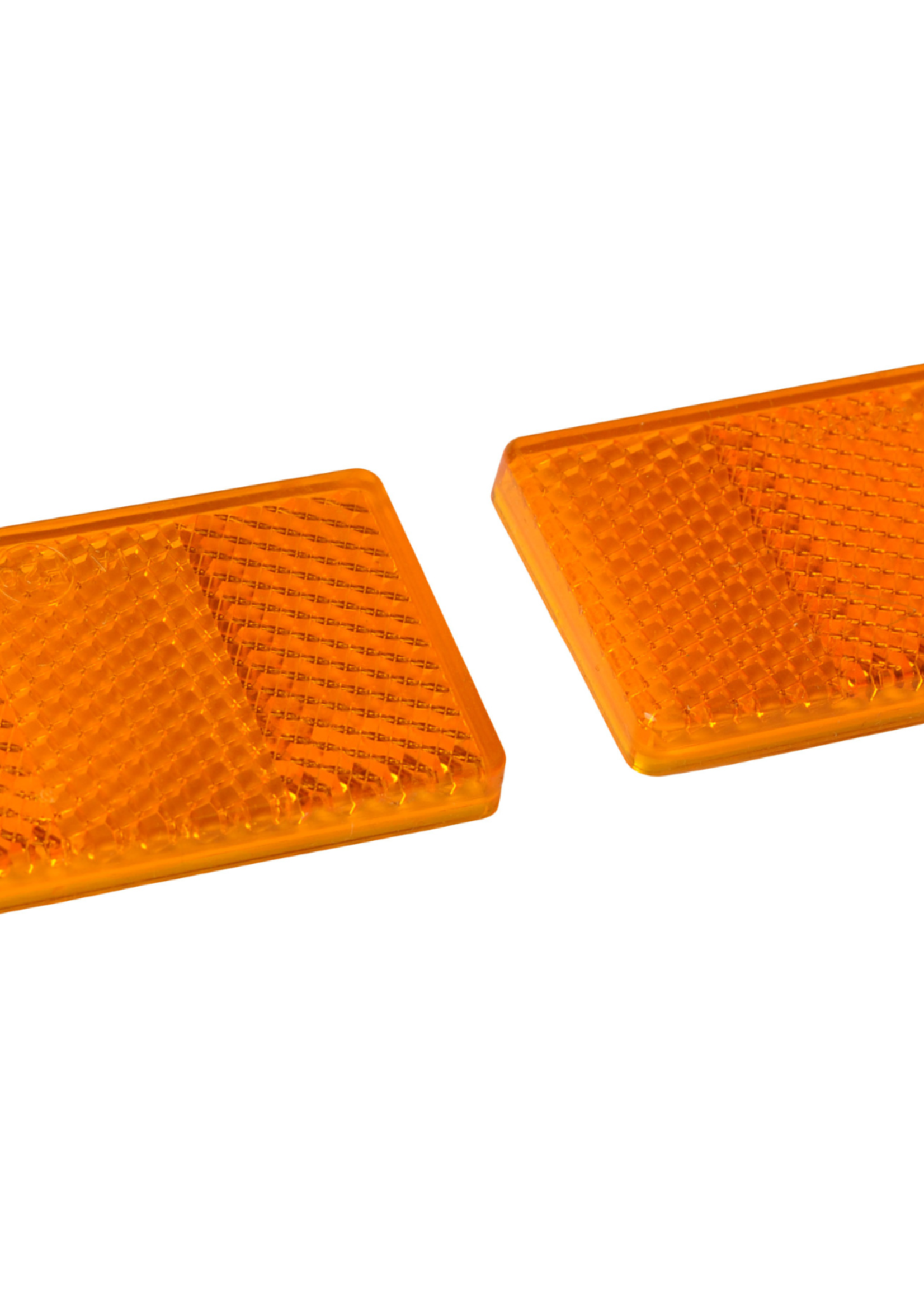 Cantonal Oranje/gele reflector 70x30 mm zelfklevend - set van 2 stuks
