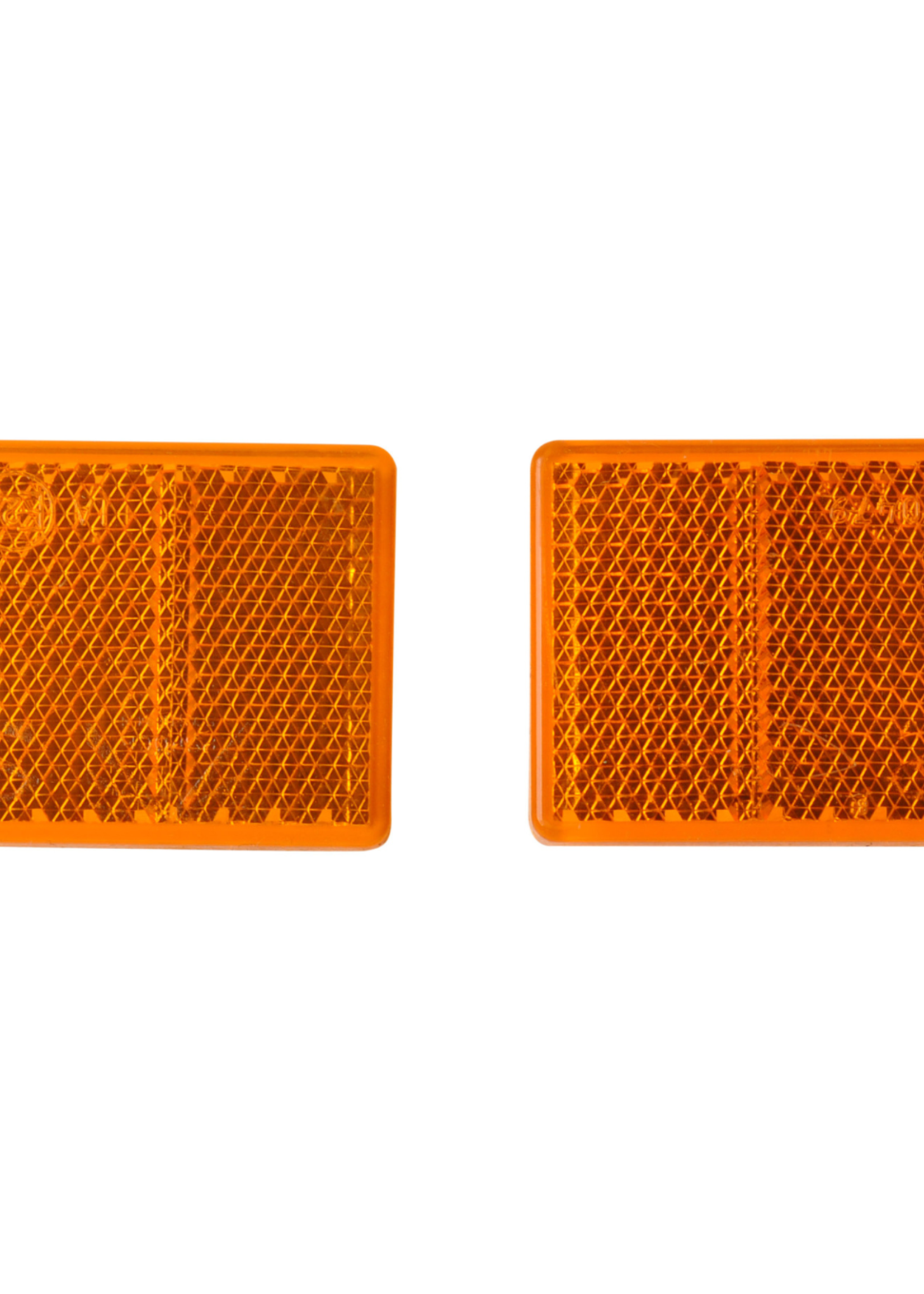 Cantonal Oranje/gele reflector 70x30 mm zelfklevend - set van 2 stuks