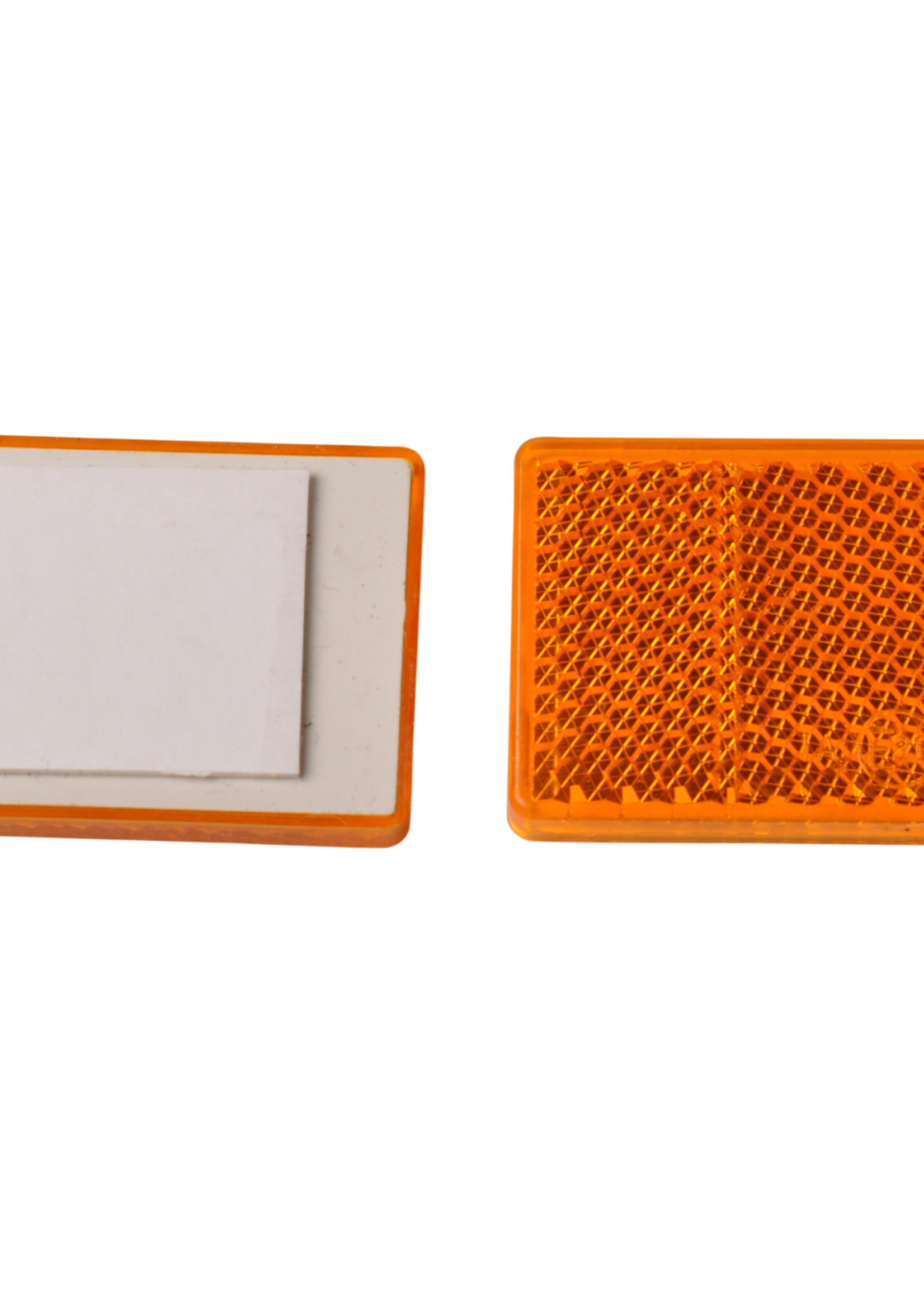 Cantonal Oranje/gele reflector 70x30 mm zelfklevend - set van 2 stuks