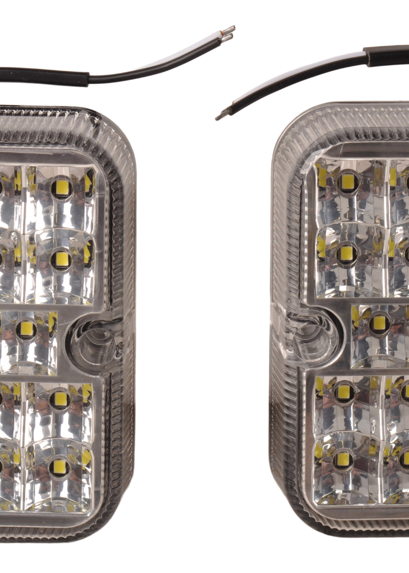 Cantonal Set van 2 achteruitrijlampen - 100x80x28 mm - LED