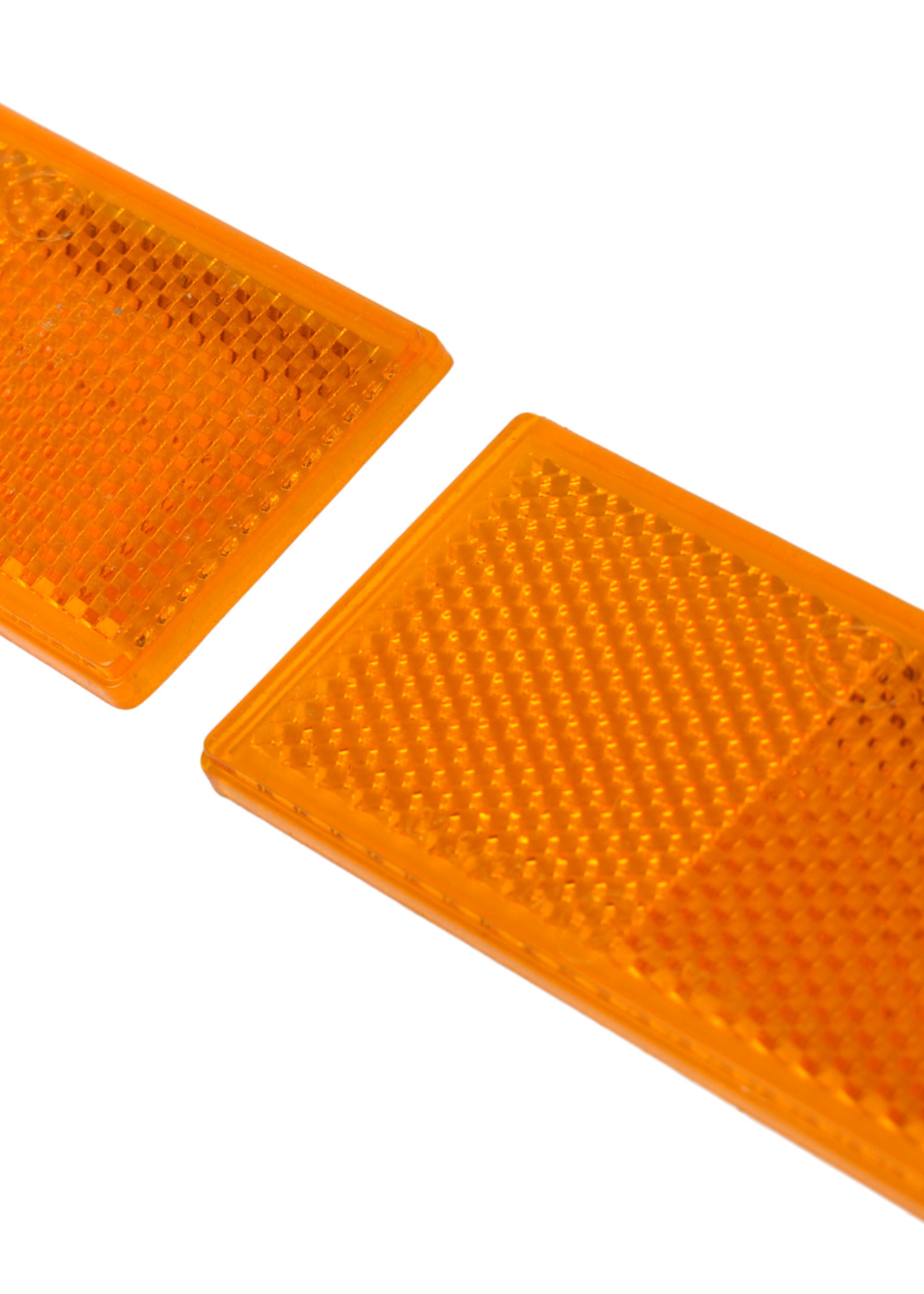 Cantonal Oranje/gele reflector 82x36 mm zelfklevend - set van 2 stuks