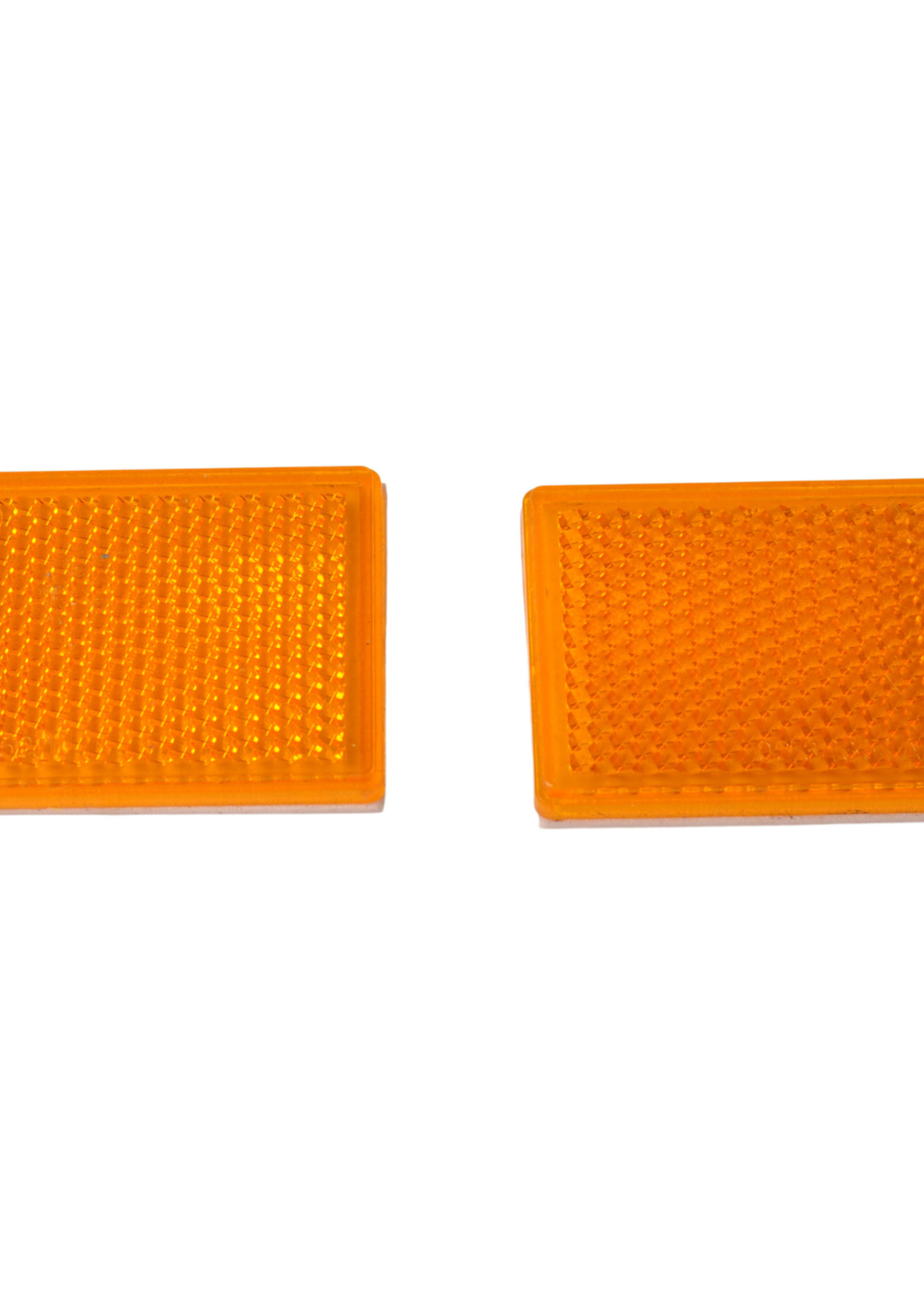 Cantonal Oranje/gele reflector 82x36 mm zelfklevend - set van 2 stuks