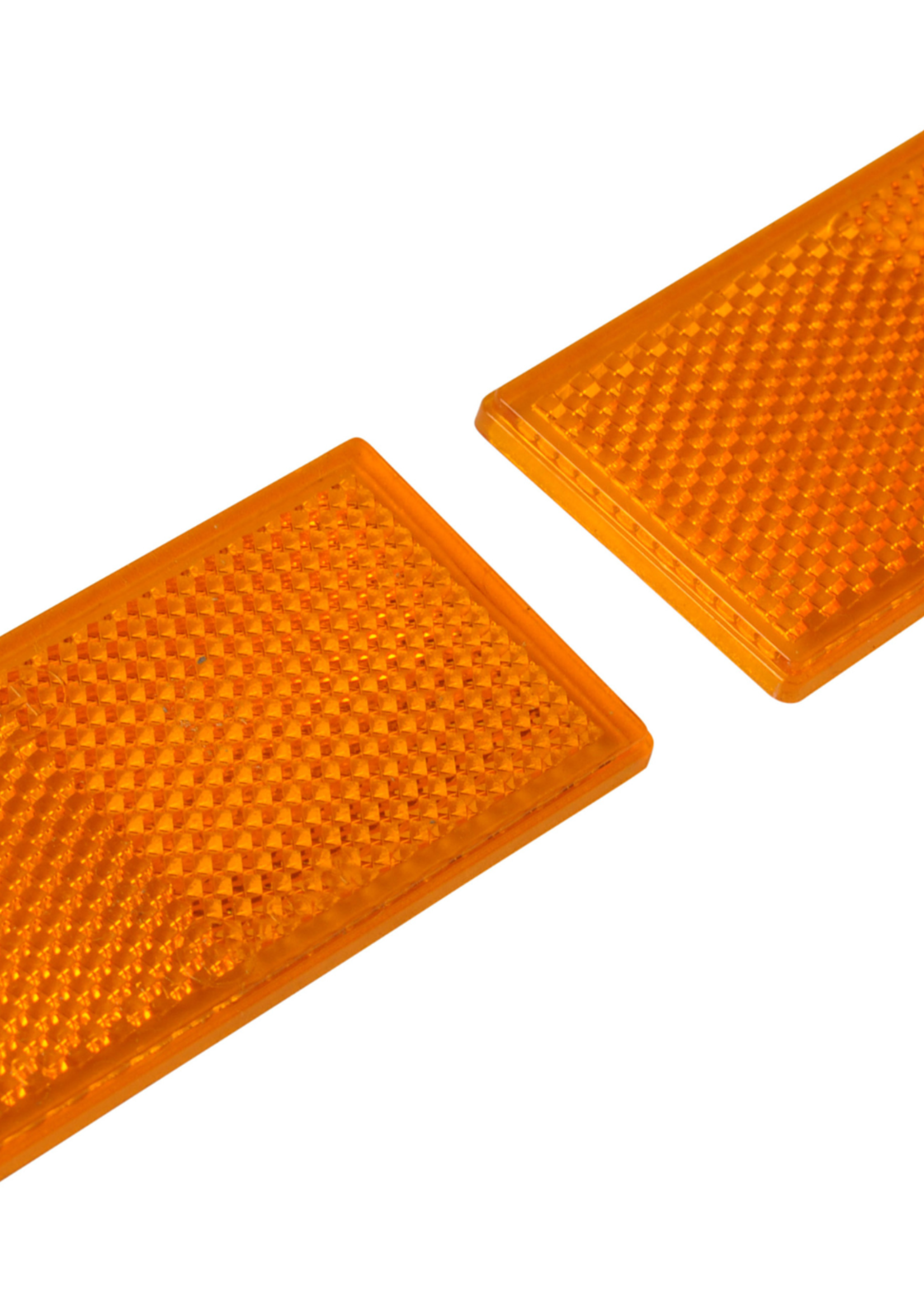 Cantonal Oranje/gele reflector 82x36 mm zelfklevend - set van 2 stuks