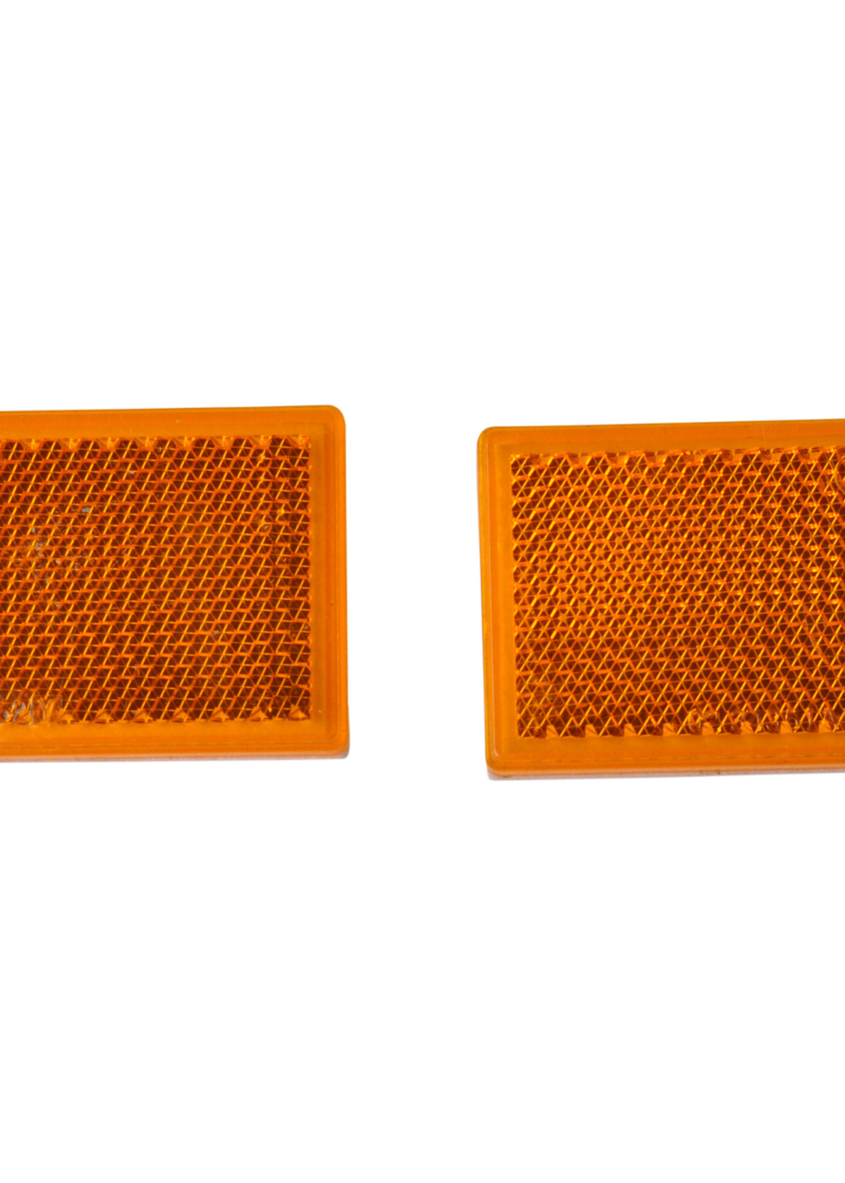 Cantonal Oranje/gele reflector 82x36 mm zelfklevend - set van 2 stuks