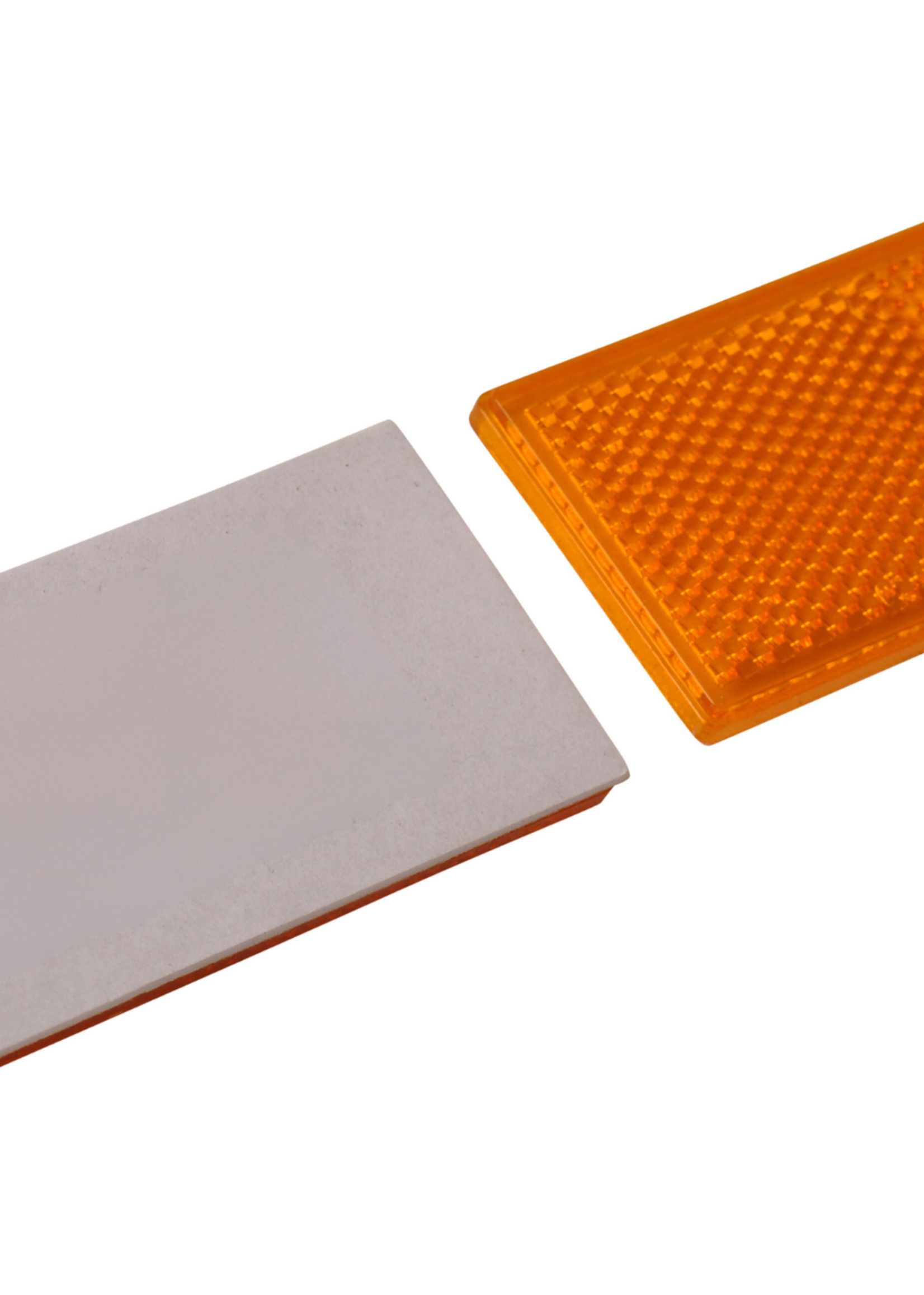 Cantonal Oranje/gele reflector 82x36 mm zelfklevend - set van 2 stuks