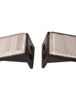 Aspock Witte reflector 76x34 mm - inclusief houder -  2 stuks