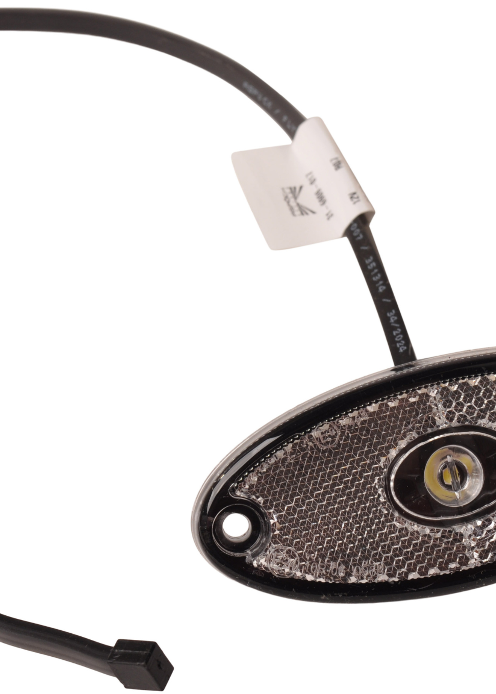 Aspock Aspock Flatpoint 2 - 12V- witte markeringslamp - connector aansluiting 50 cm DC kabel - LED