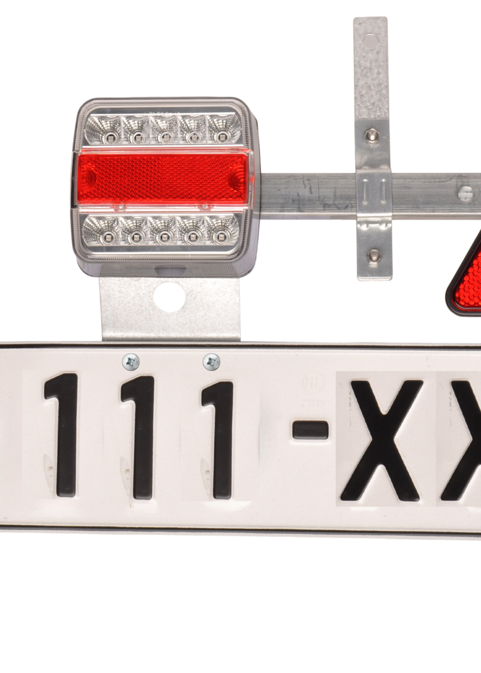 Cantonal LED verlichtingsbalk uitschuifbaar van 110 cm tot 160 cm - 7 polig - inclusief reflectoren