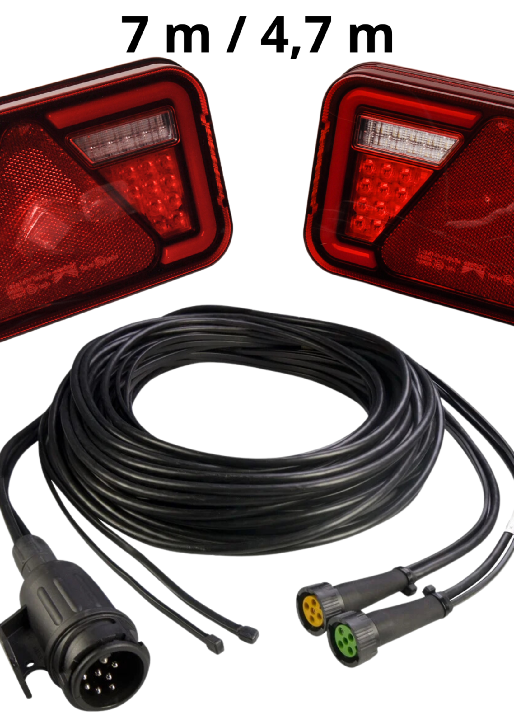 Aspock Aspock Multiled 4  LED verlichtingsset 13 polig - inclusief markeringsverlichting   - kies de gewenste hoofdkabel