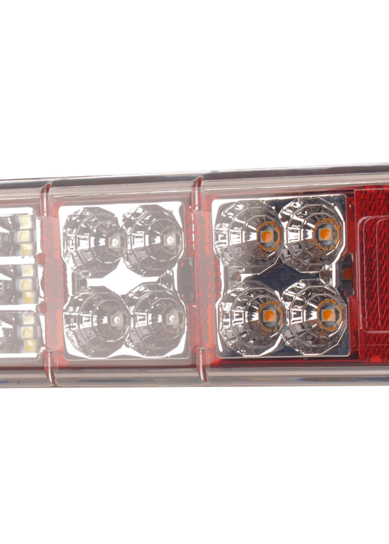 Cantonal Achterlicht LED links/rechts 216x49,4x28 mm - 4 functies - losse draad aansluiting