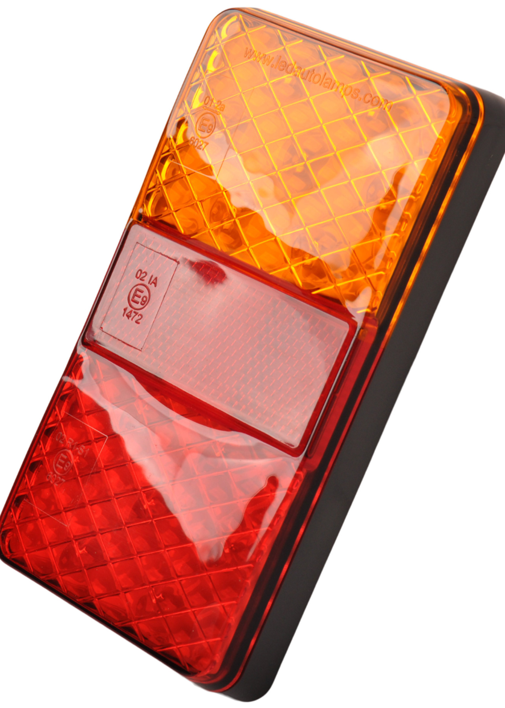 Cantonal Achterlicht verticaal 80x150x24 mm - 3 functies
