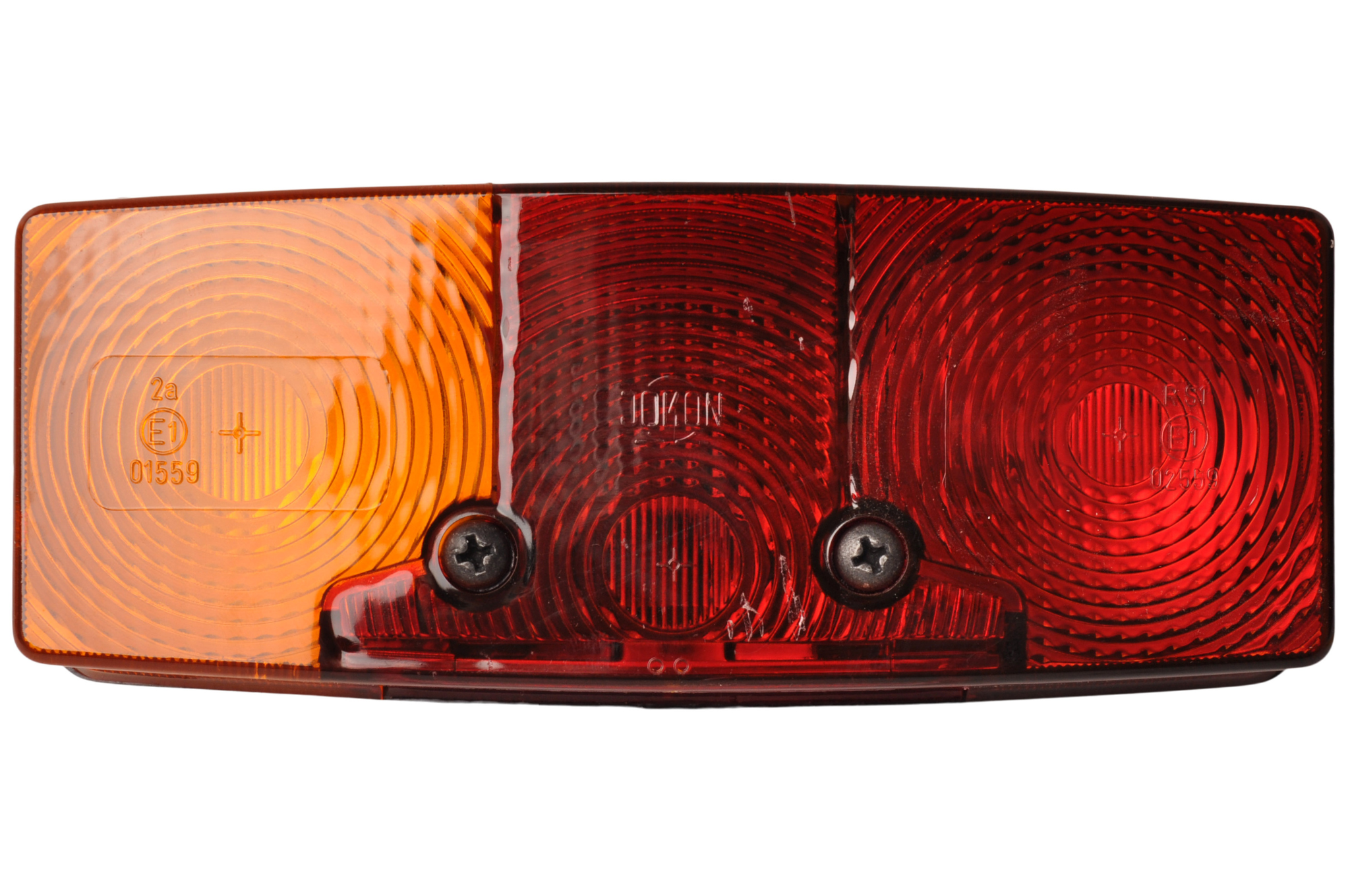 3 kamer achterlicht Links met kentekenverlichting 158x64x51 mm
