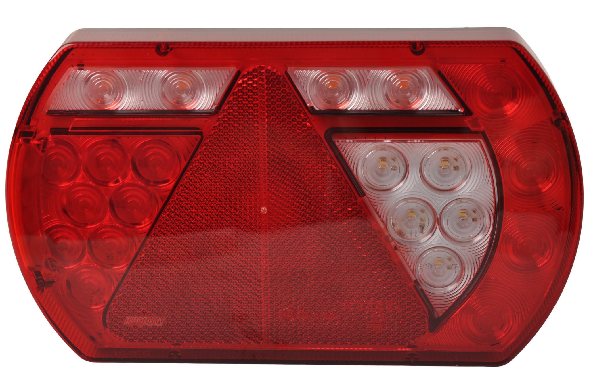 Achterlicht rechts met ingebouwde weerstand 236x140x52 mm - Aspöck connectoren