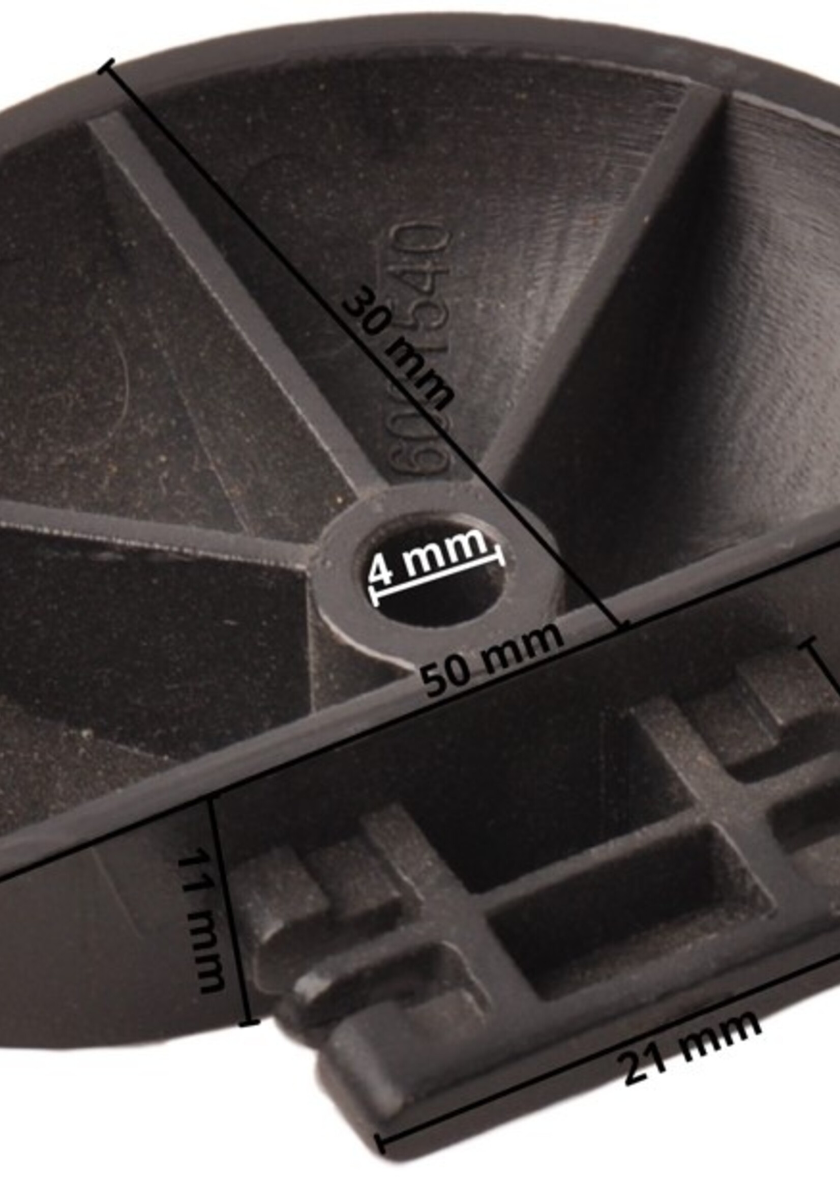 Cantonal Insteekdop rond voor rails - 50x11 mm
