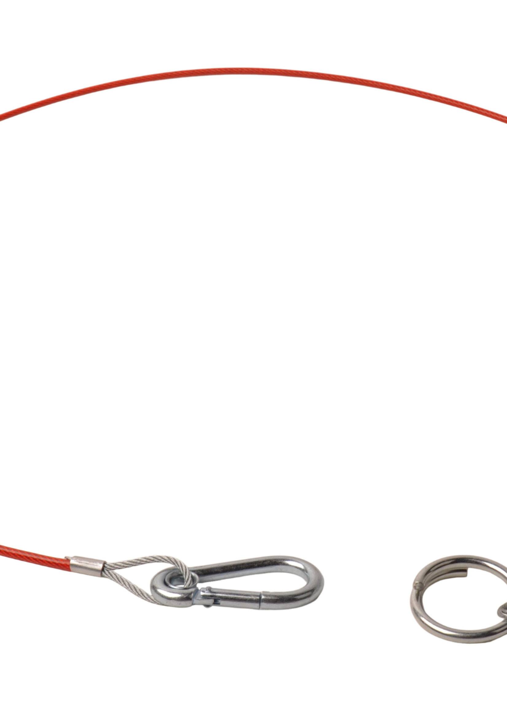 Cantonal Breekkabel 140 cm knijphaak + ring (rood)