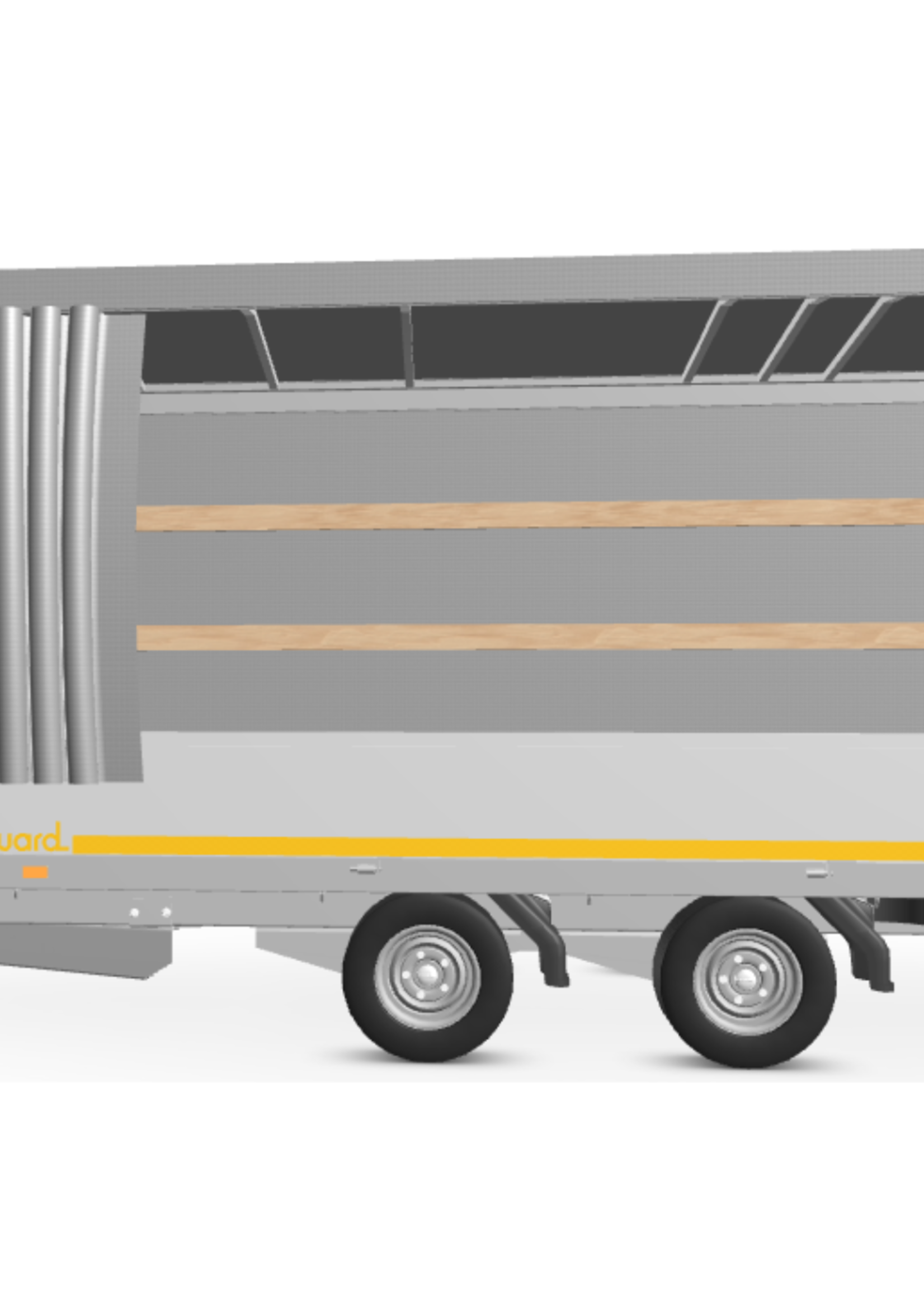 Eduard Complete Eduard huif met schuifzeil - doek en stellage - 406x200 cm - diverse hoogtes en kleuren beschikbaar