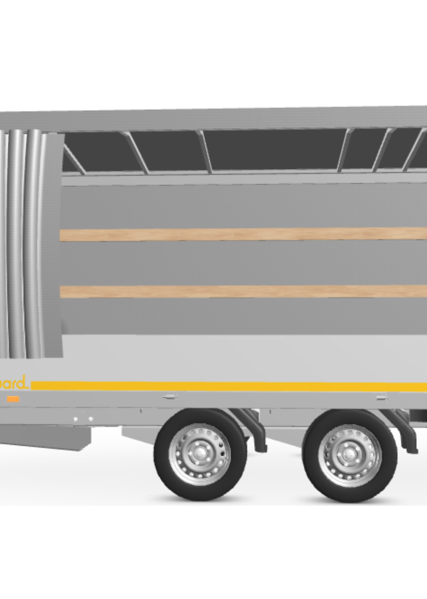 Eduard Complete Eduard huif met schuifzeil - doek en stellage - 406x220 cm - diverse hoogtes en kleuren beschikbaar