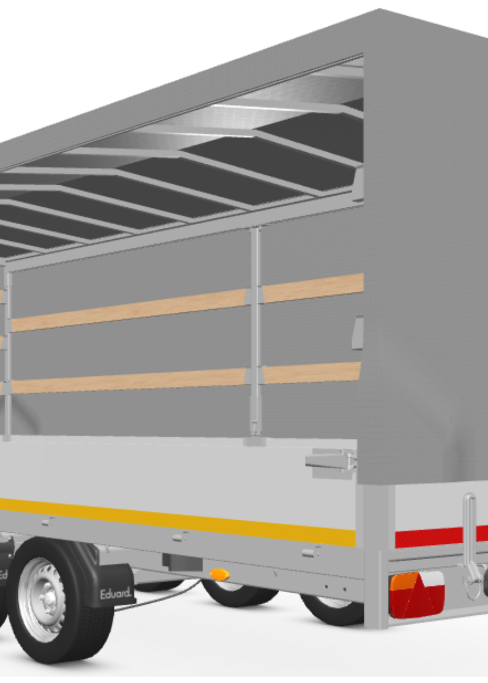 Eduard Complete Eduard huif met schuifzeil - doek en stellage - 506x200 cm - diverse hoogtes en kleuren beschikbaar