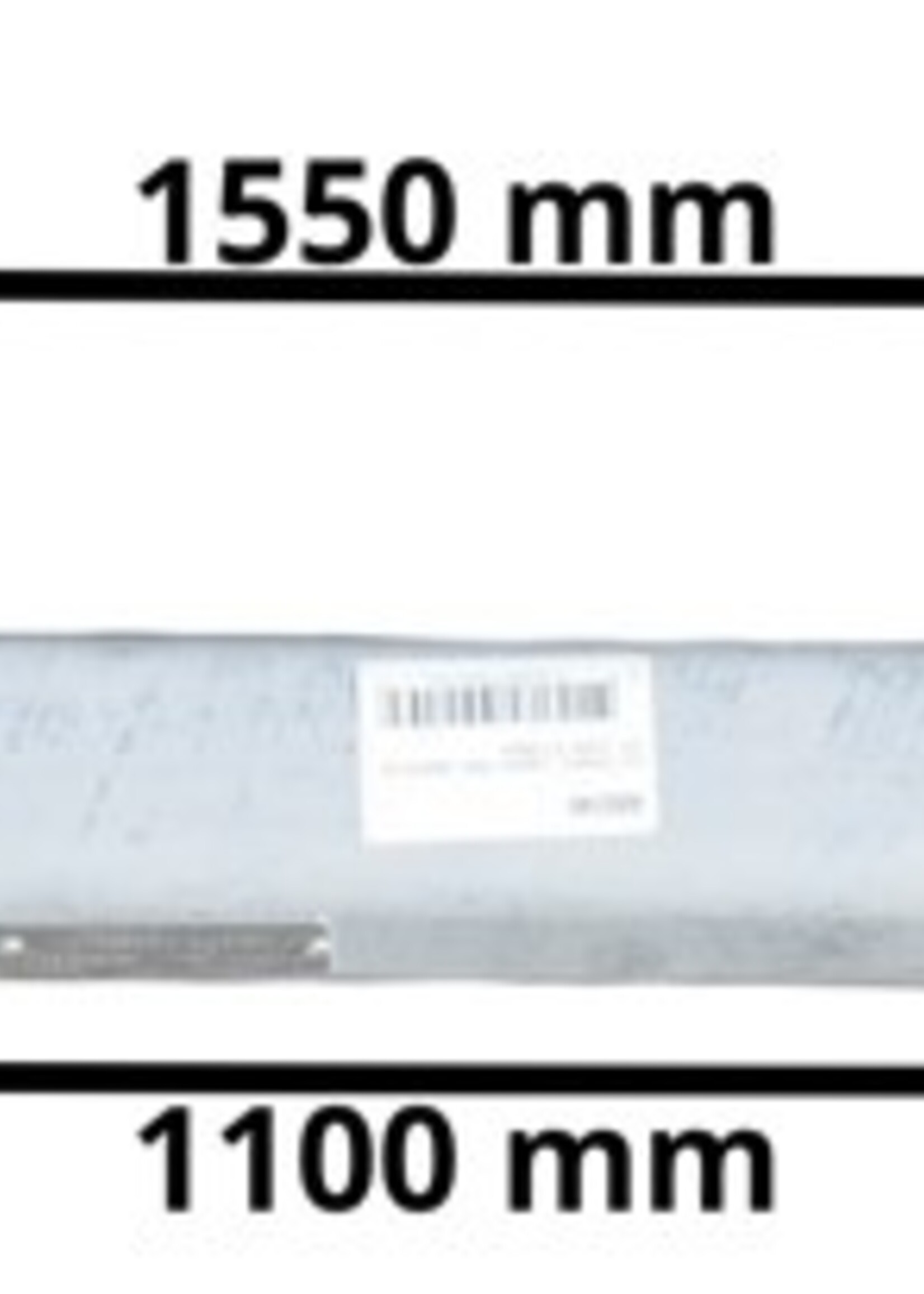Cantonal Ongeremde torsie as - padmaat 1100 mm - flensmaat 1550 mm - 750 kg - 4x100