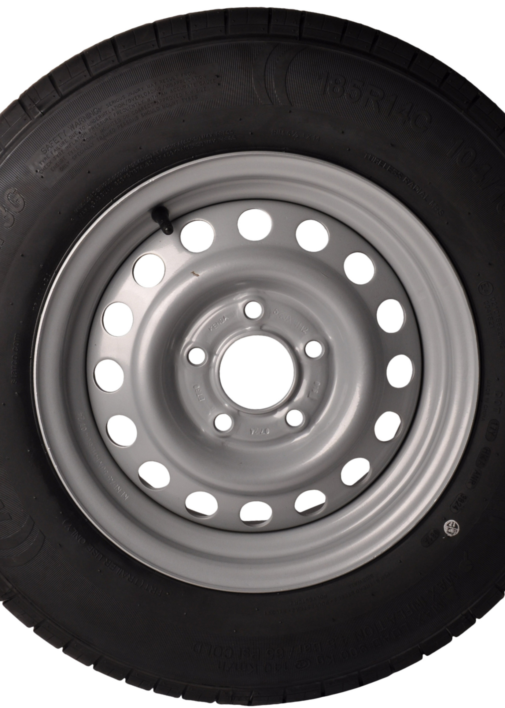 Kenda Compleet wiel 185R14C band + velg -  5x112 - 900kg - naafdiameter 67 mm