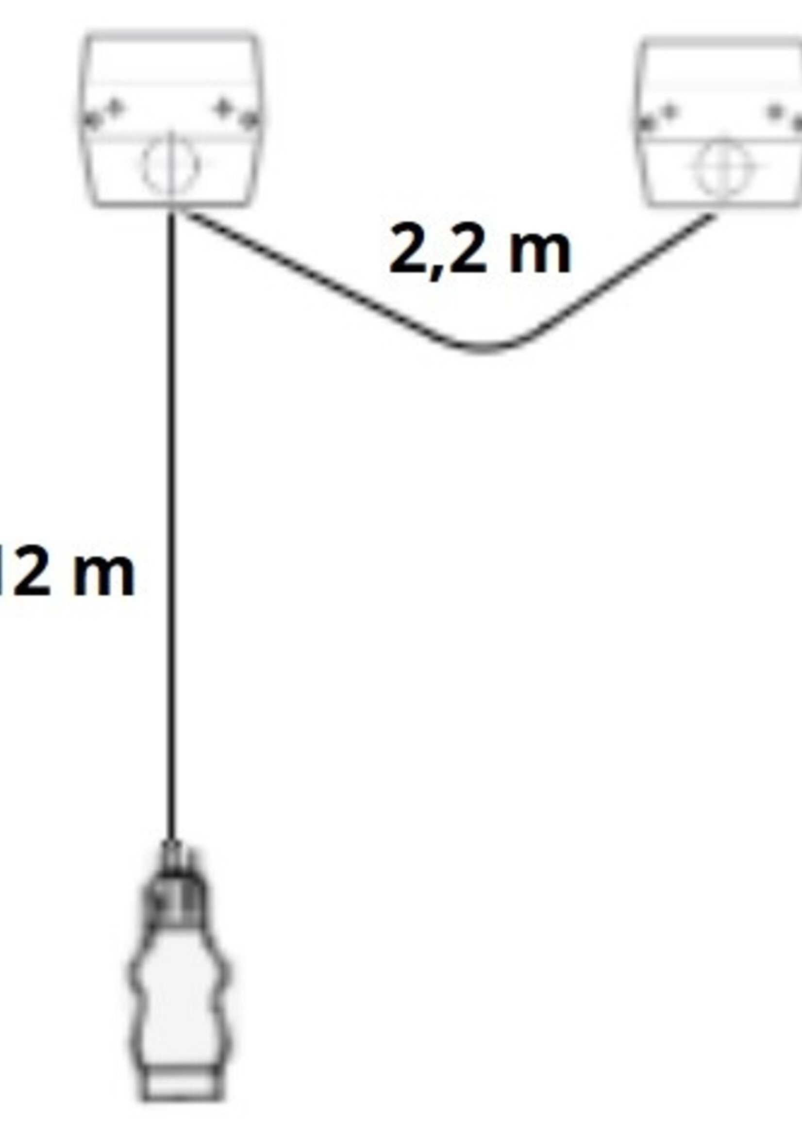 Cantonal Verlichtingsset op magneten met 12 meter hoofdkabel - ideaal voor bootrailers