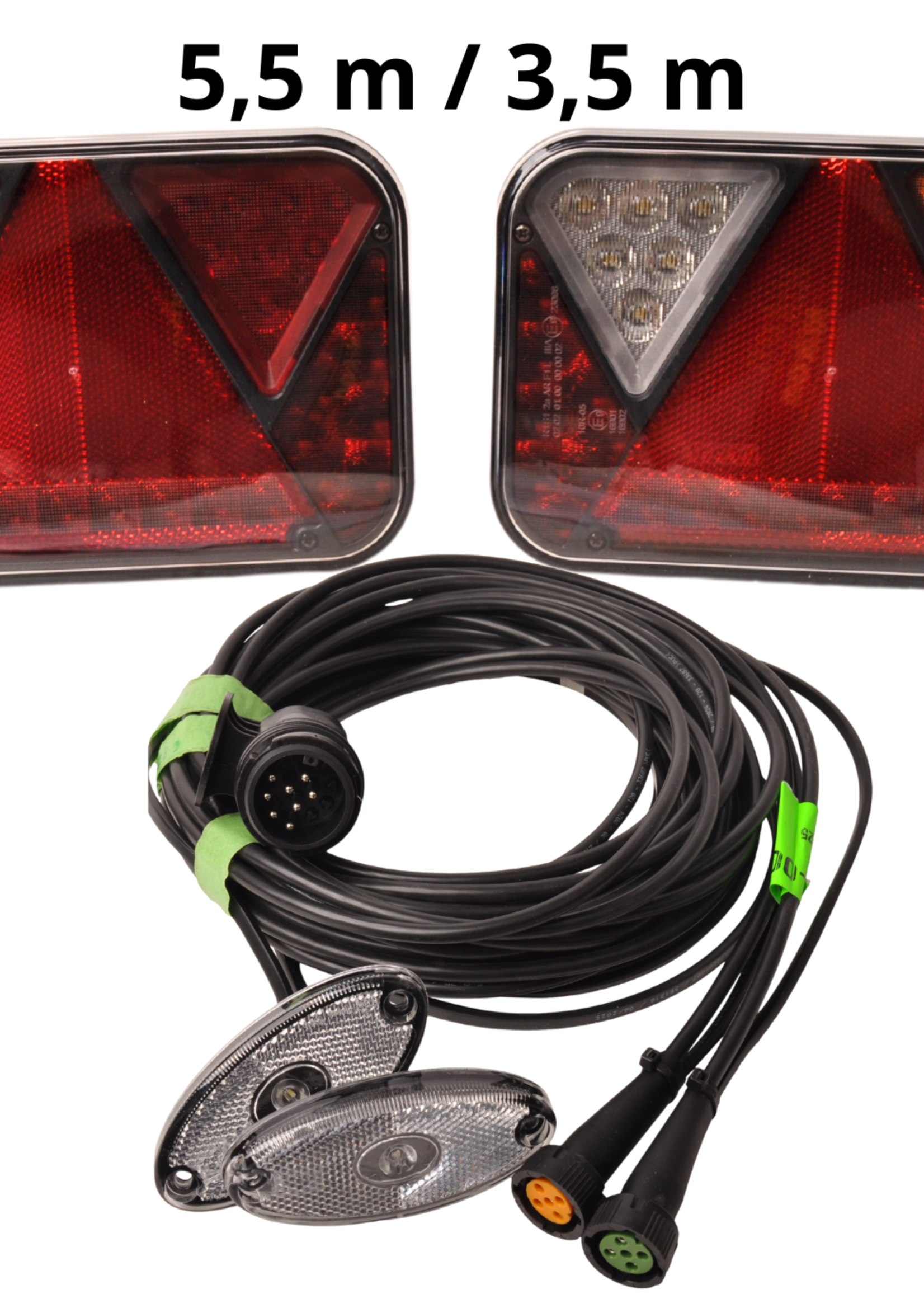 Cantonal LED set Fristom - 13 polig - inclusief markeringsverlichting & ingebouwde weerstanden - kies de gewenste hoofdkabel
